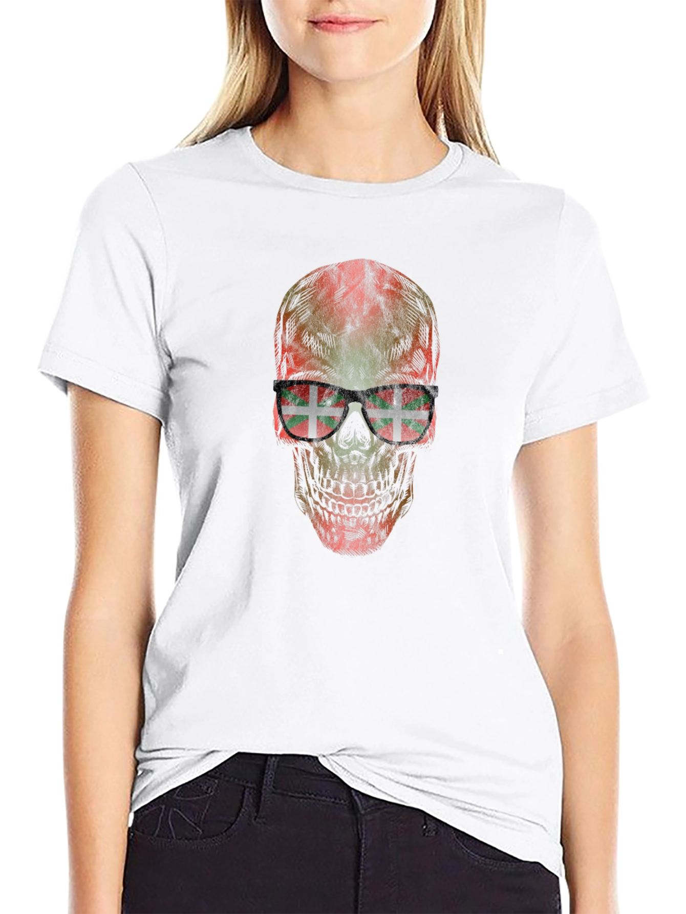 Basque Skull T-Shirt - Black Graphic Tee