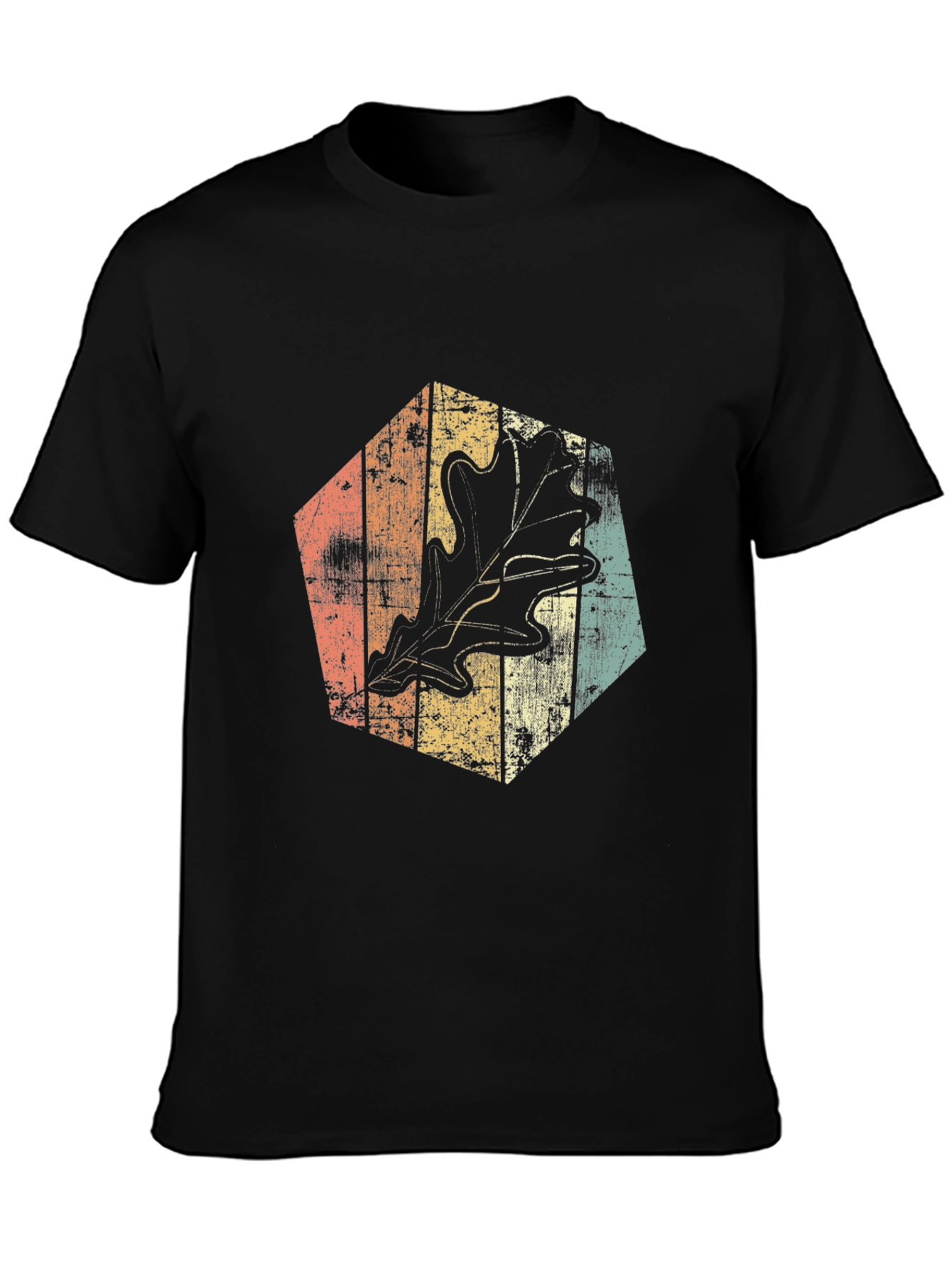 Retro Leaf Graphic Tee - Stylish Casual Wear