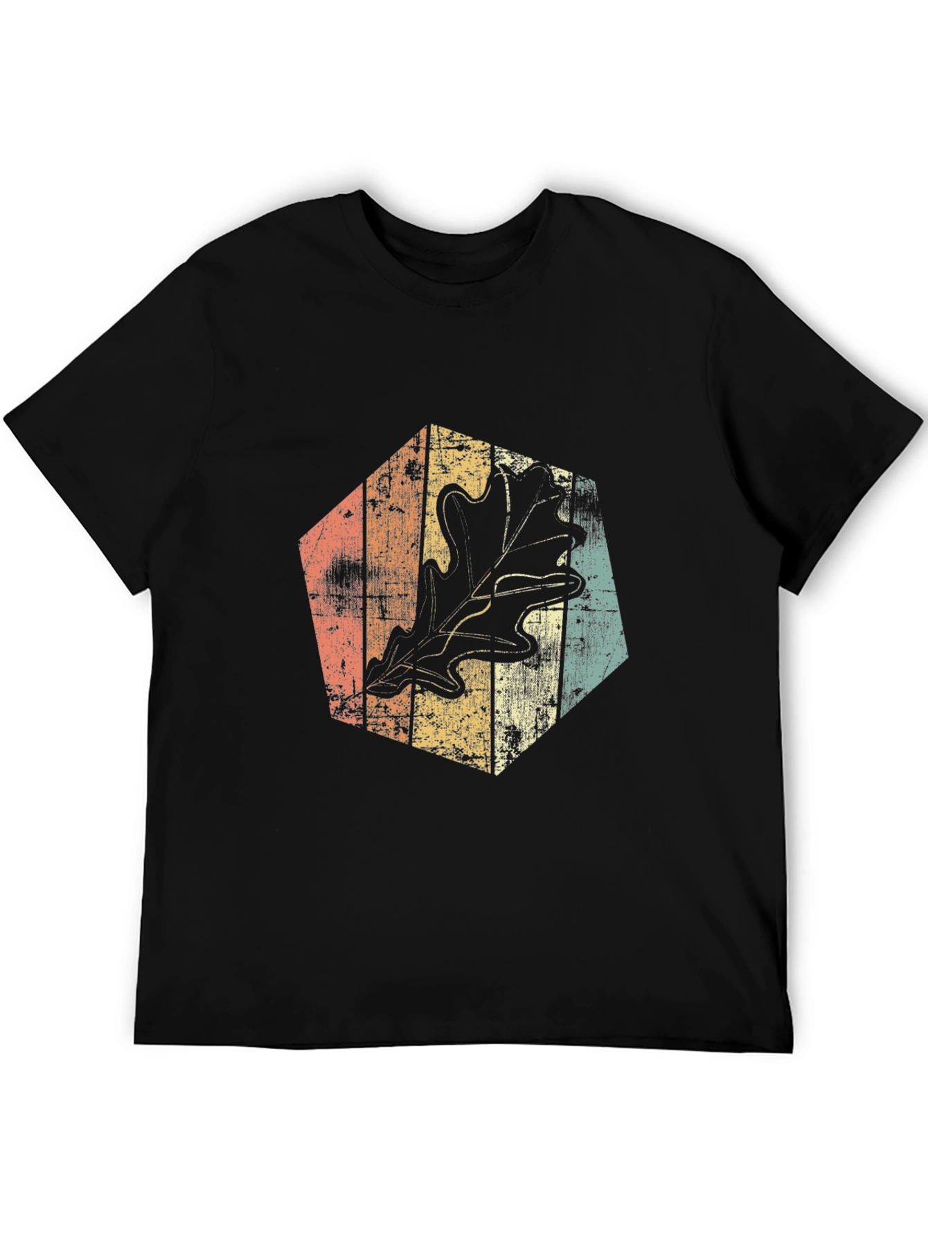 Retro Leaf Graphic Tee - Stylish Casual Wear
