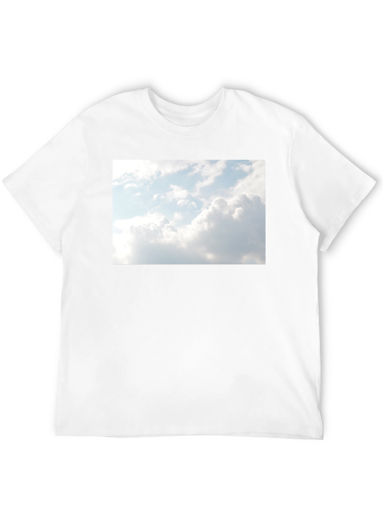 Sky Graphic Black Tee - Cotton Blend Comfort