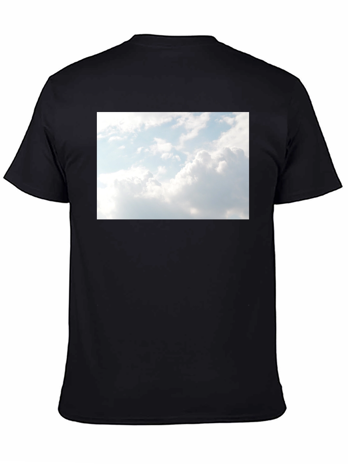 Sky Graphic Black Tee - Cotton Blend Comfort