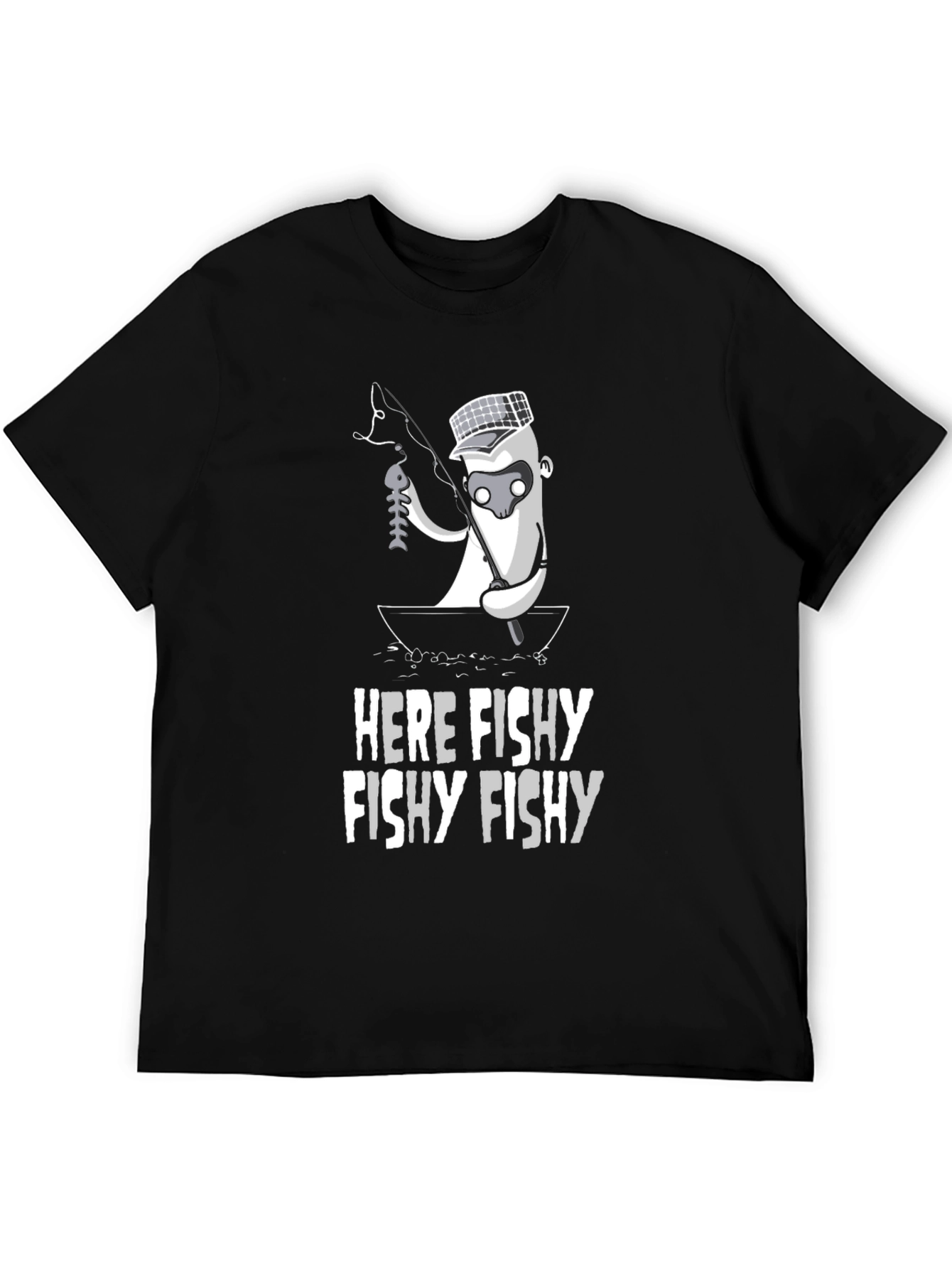 Here Fishy T-Shirt - Funny Fishing Graphic Tee