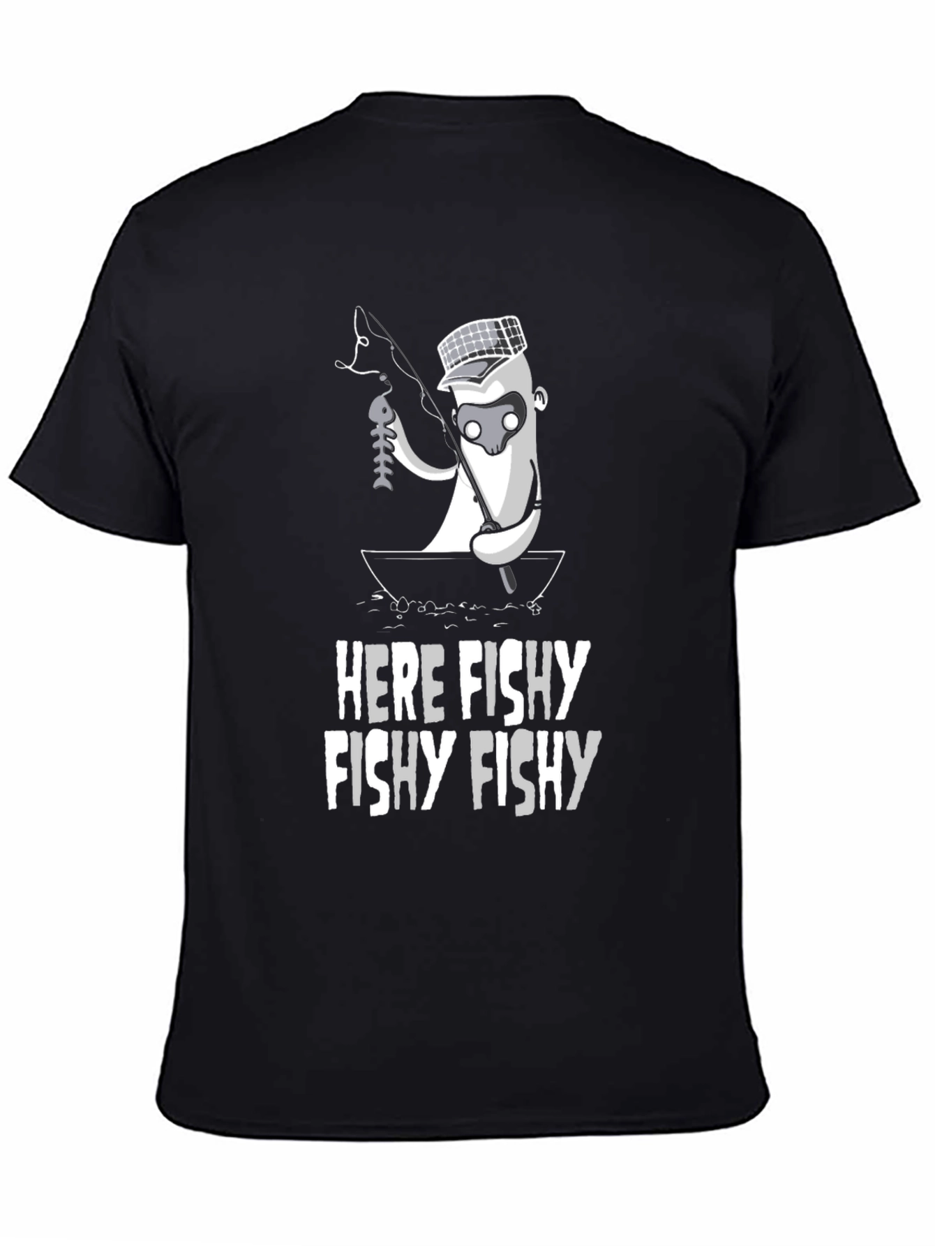 Here Fishy T-Shirt - Funny Fishing Graphic Tee