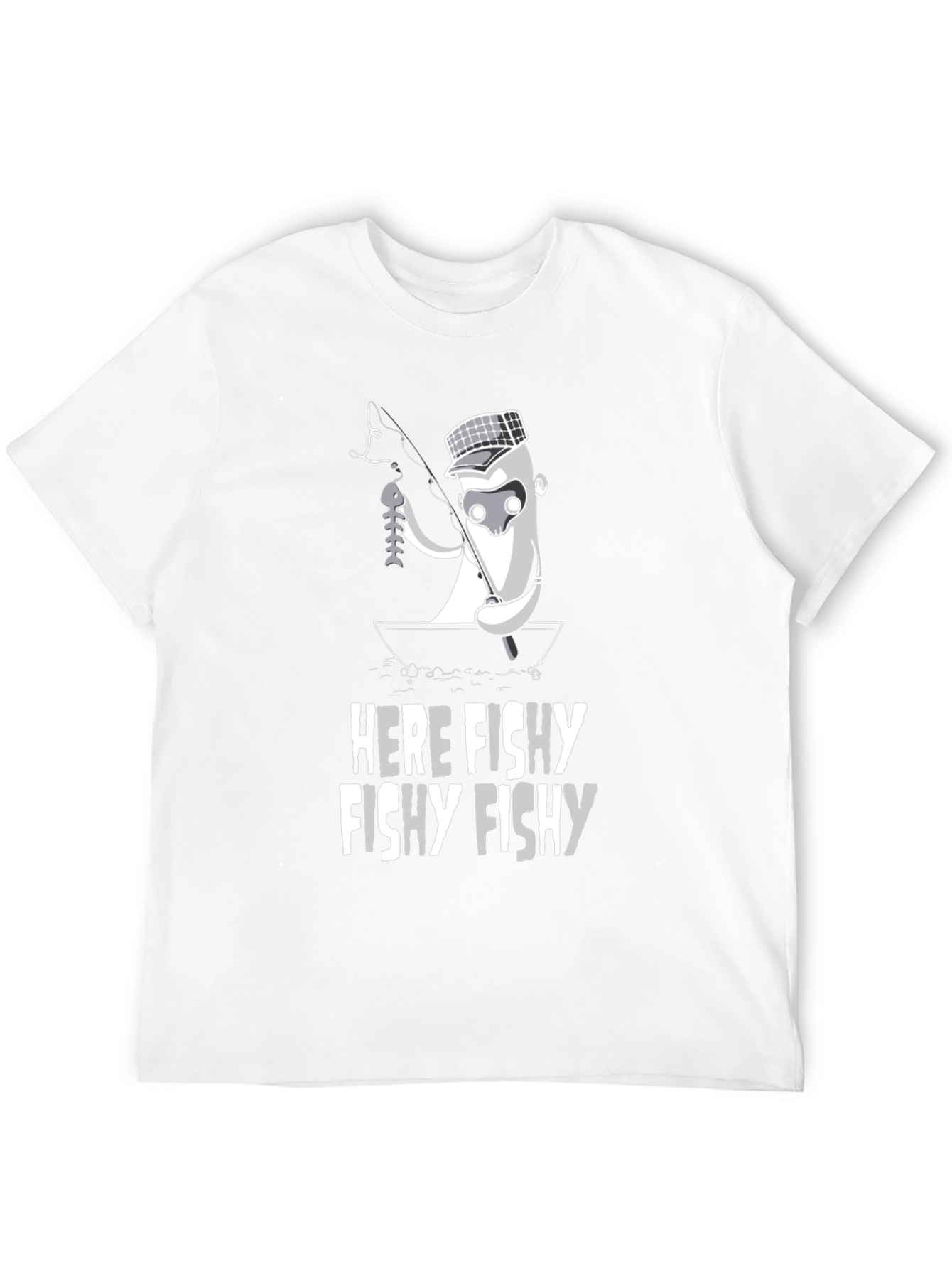 Here Fishy T-Shirt - Funny Fishing Graphic Tee