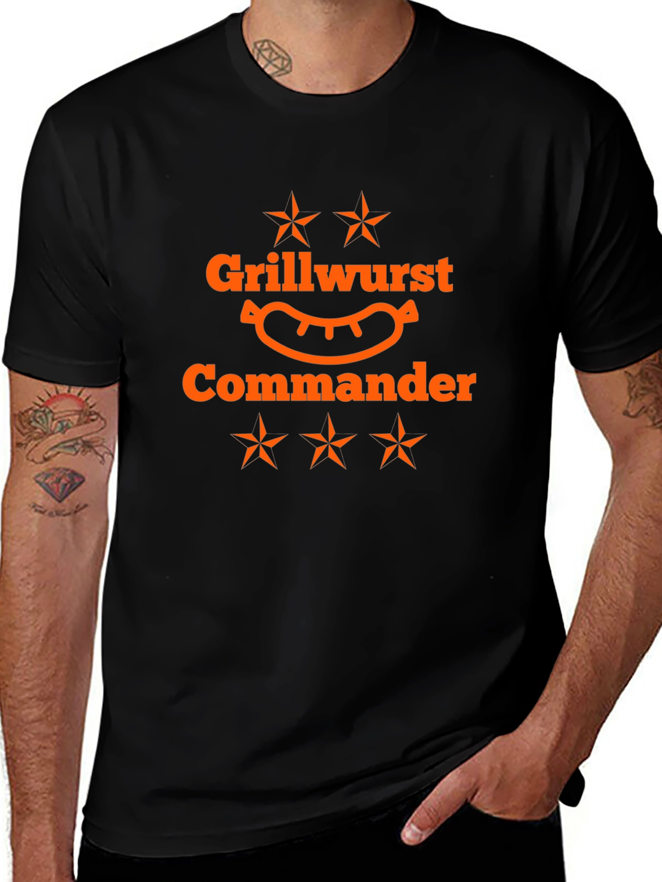 Grillwurst Commander Black T-Shirt