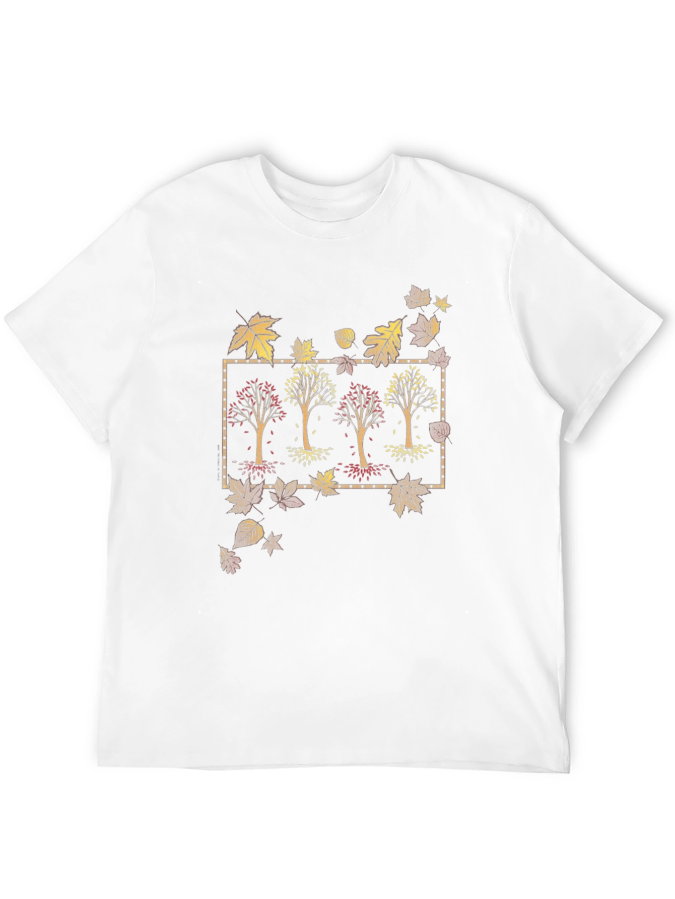 Autumn Trees Graphic Tee - Mens Black T-Shirt