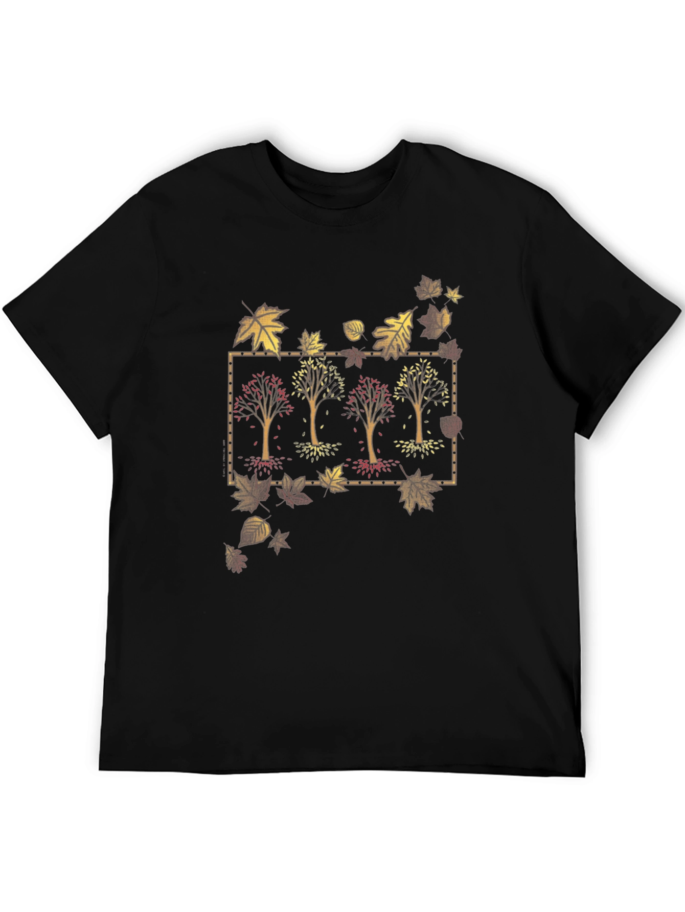 Autumn Trees Graphic Tee - Mens Black T-Shirt