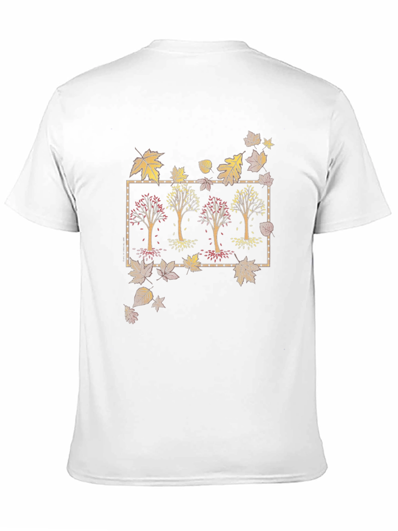 Autumn Trees Graphic Tee - Mens Black T-Shirt
