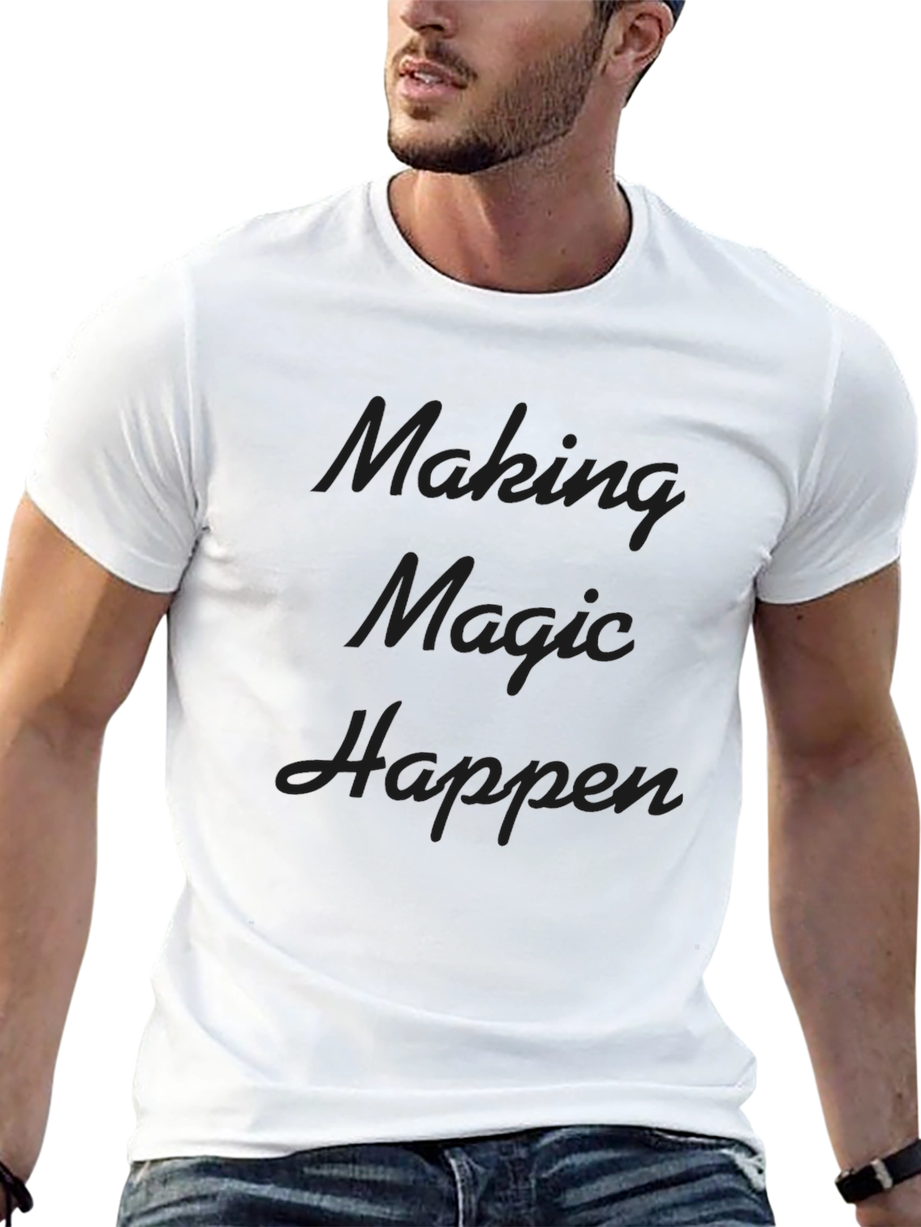 Making Magic Happen Black Graphic Tee