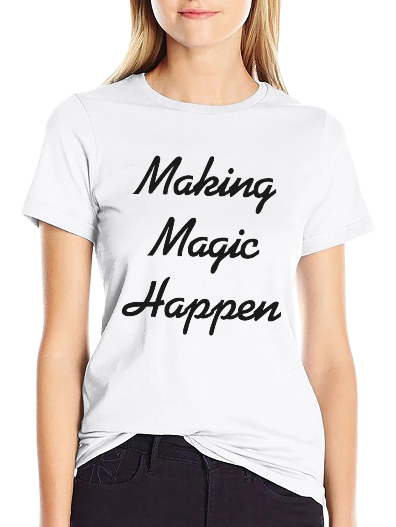 Making Magic Happen Black Graphic Tee