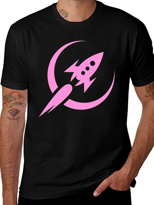 Rocket to the Moon Graphic Tee - Black