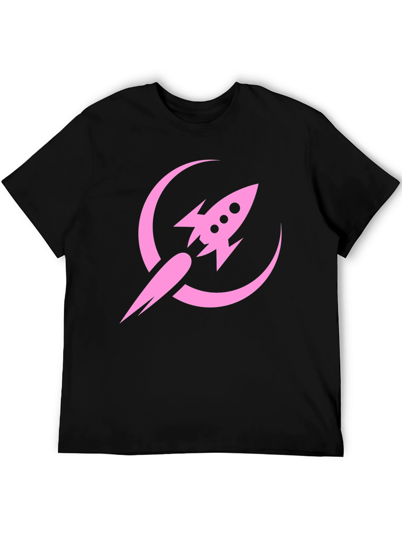 Rocket to the Moon Graphic Tee - Black