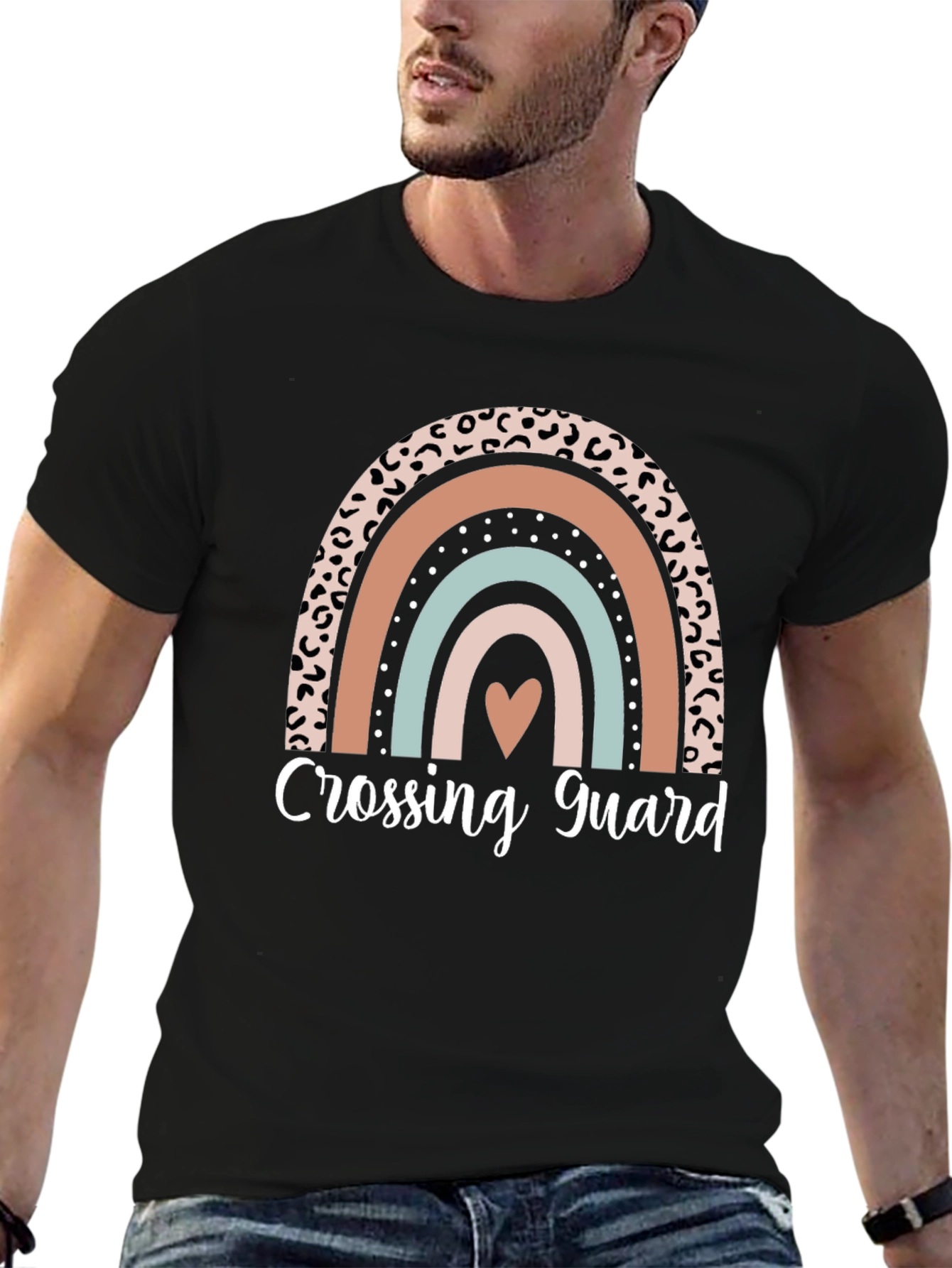 Crossing Guard Rainbow Heart T-Shirt
