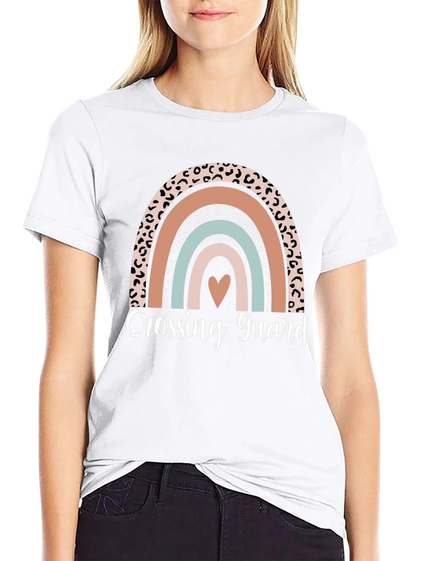 Crossing Guard Rainbow Heart T-Shirt