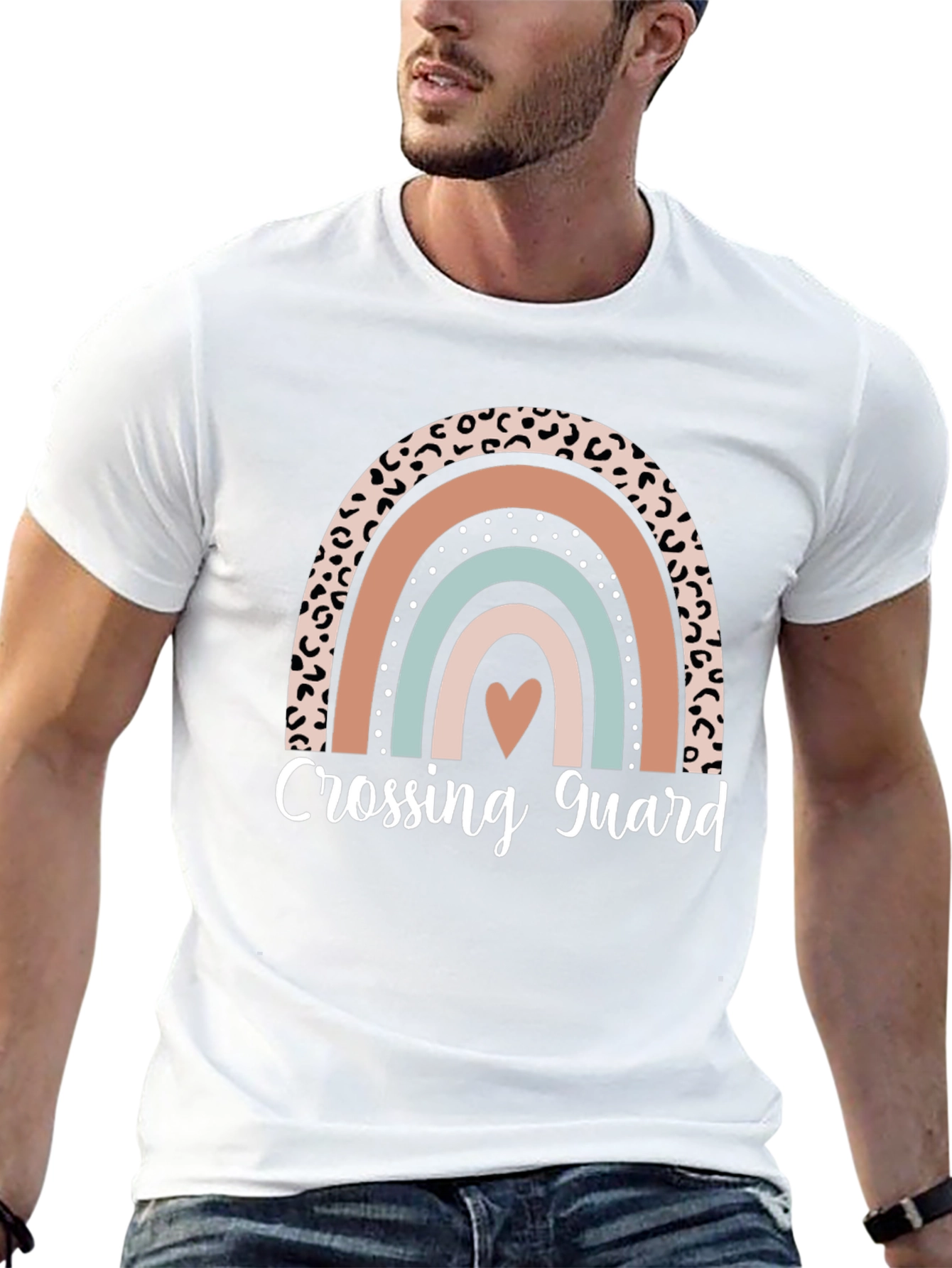 Crossing Guard Rainbow Heart T-Shirt