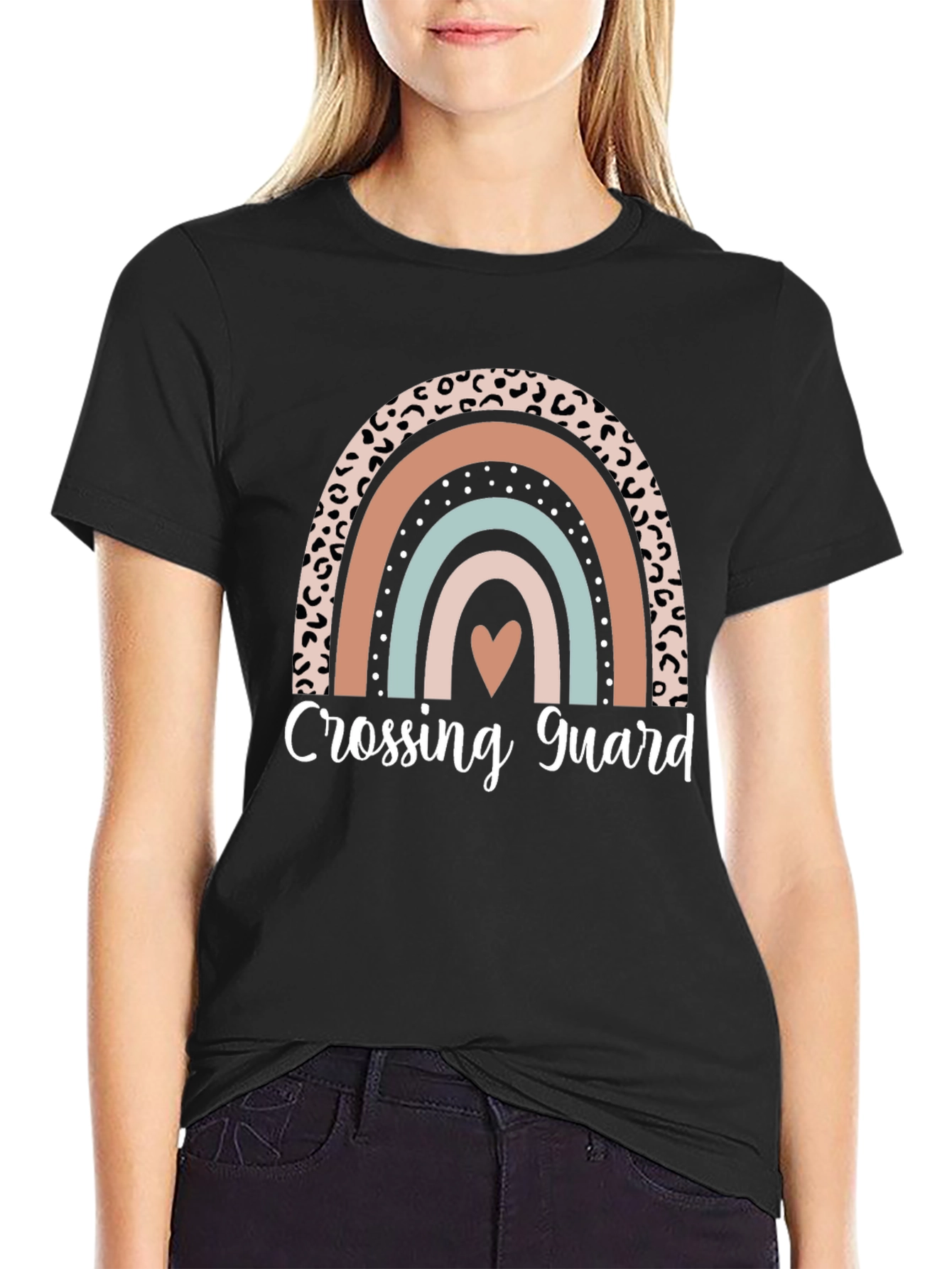 Crossing Guard Rainbow Heart T-Shirt