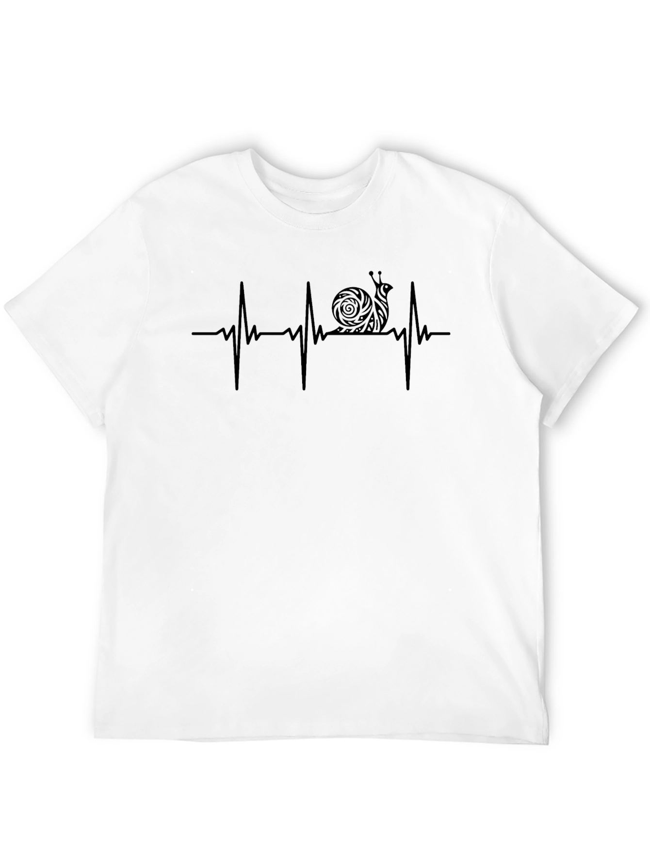 Snail Heartbeat Graphic Tee - Black