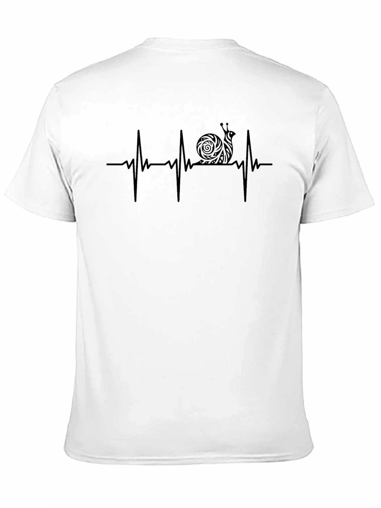 Snail Heartbeat Graphic Tee - Black