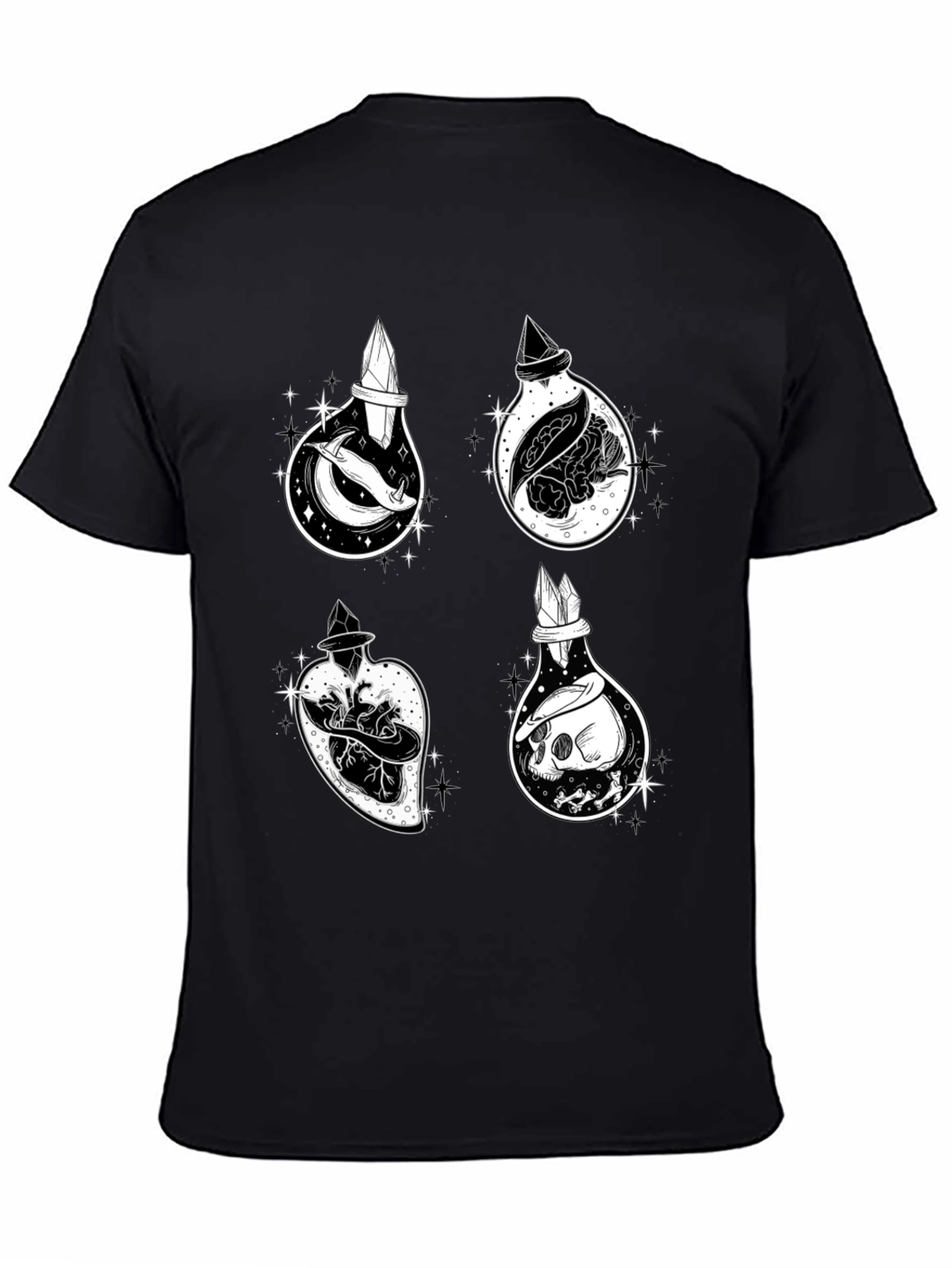 Potion Bottle Graphic T-Shirt - Unique Witchy Design