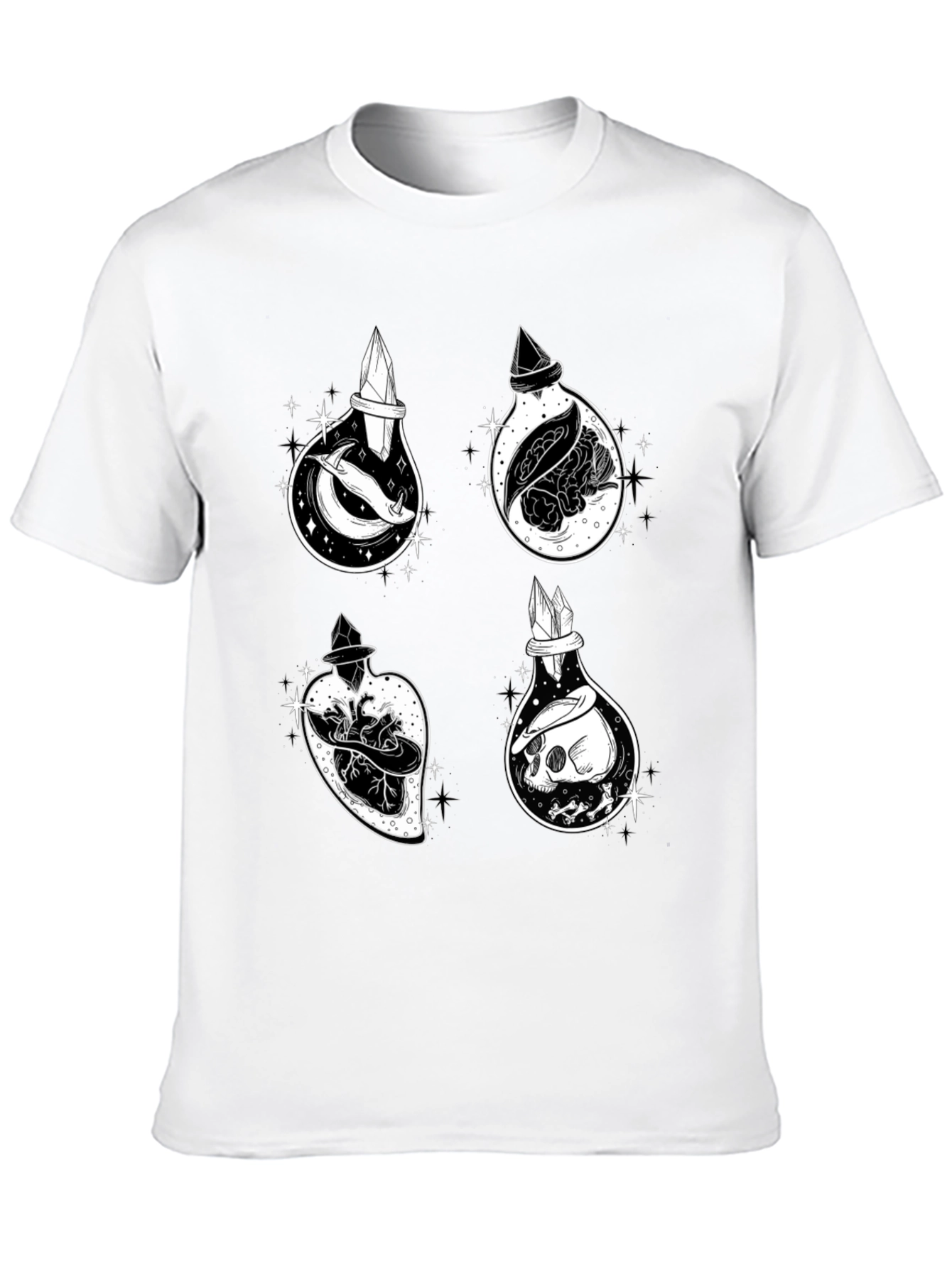 Potion Bottle Graphic T-Shirt - Unique Witchy Design