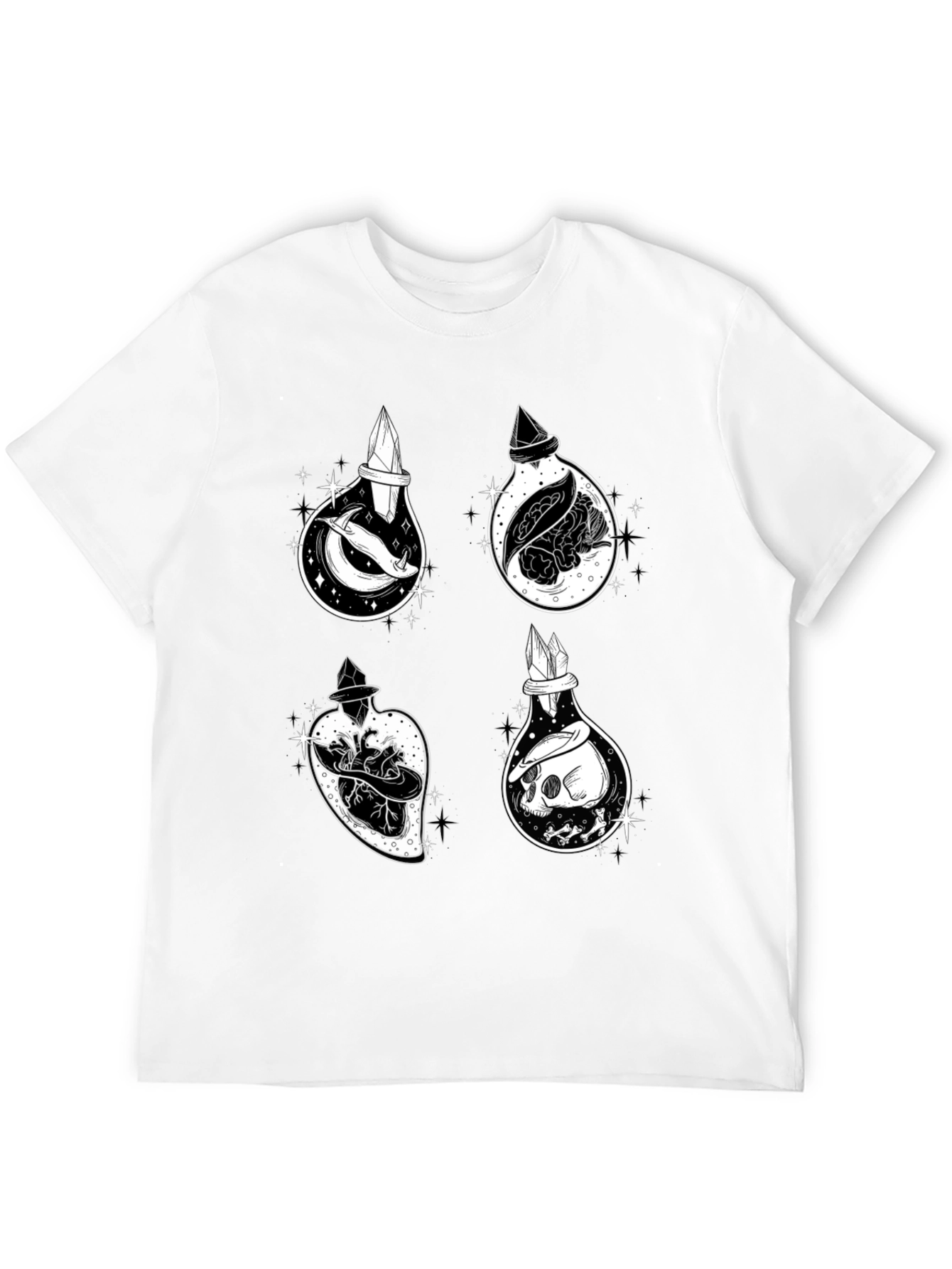 Potion Bottle Graphic T-Shirt - Unique Witchy Design