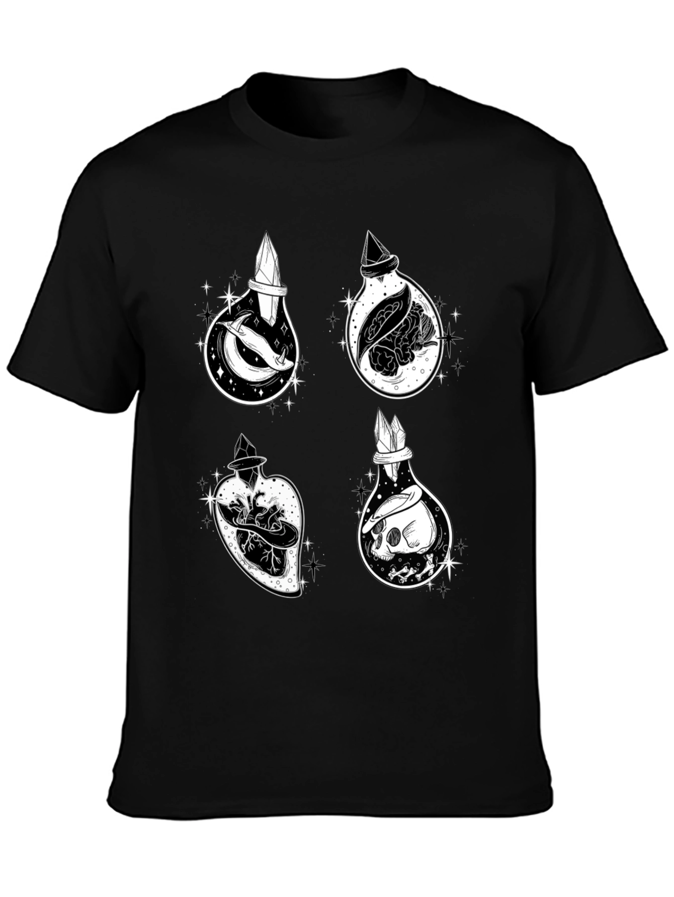 Potion Bottle Graphic T-Shirt - Unique Witchy Design