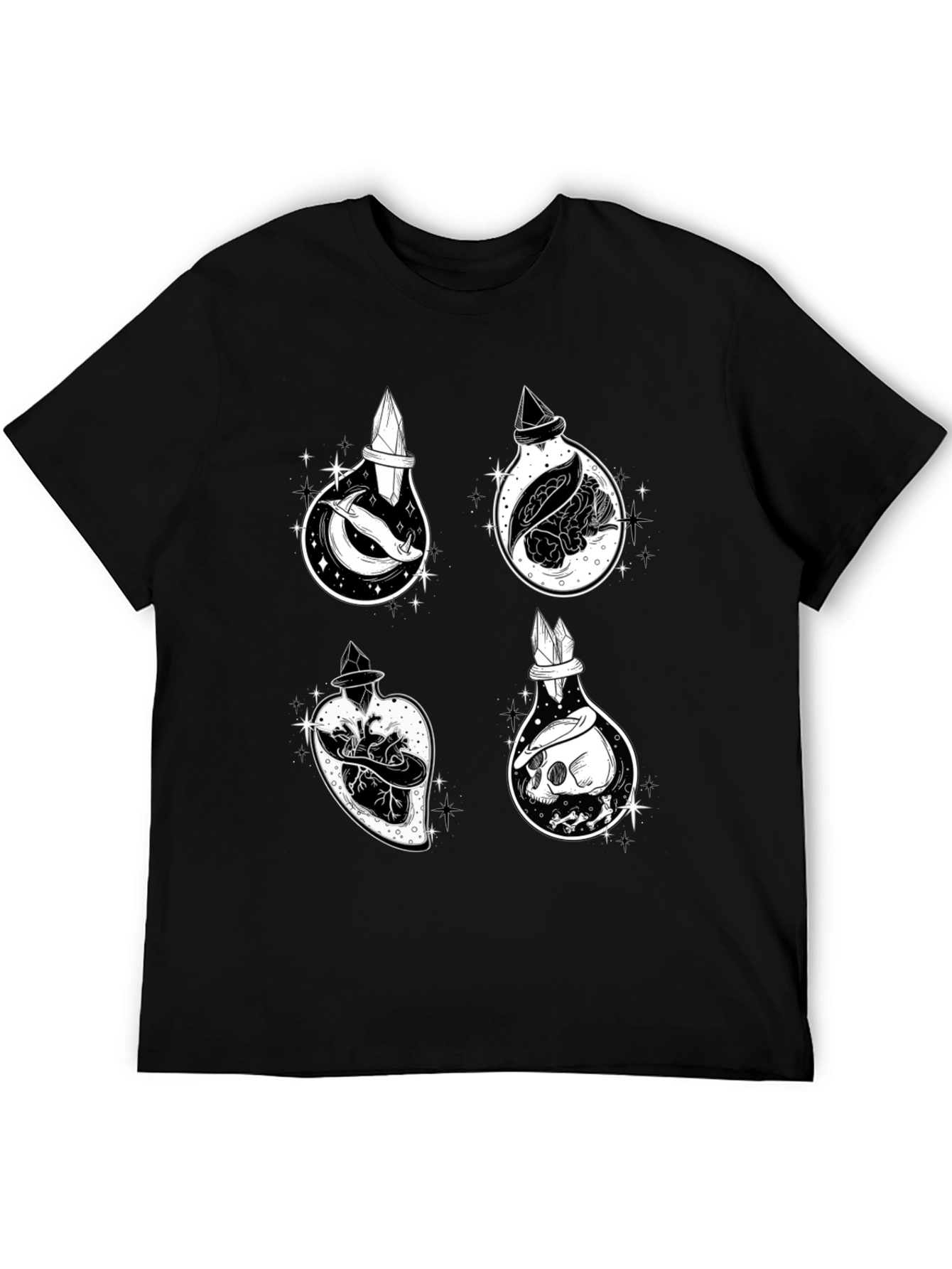 Potion Bottle Graphic T-Shirt - Unique Witchy Design