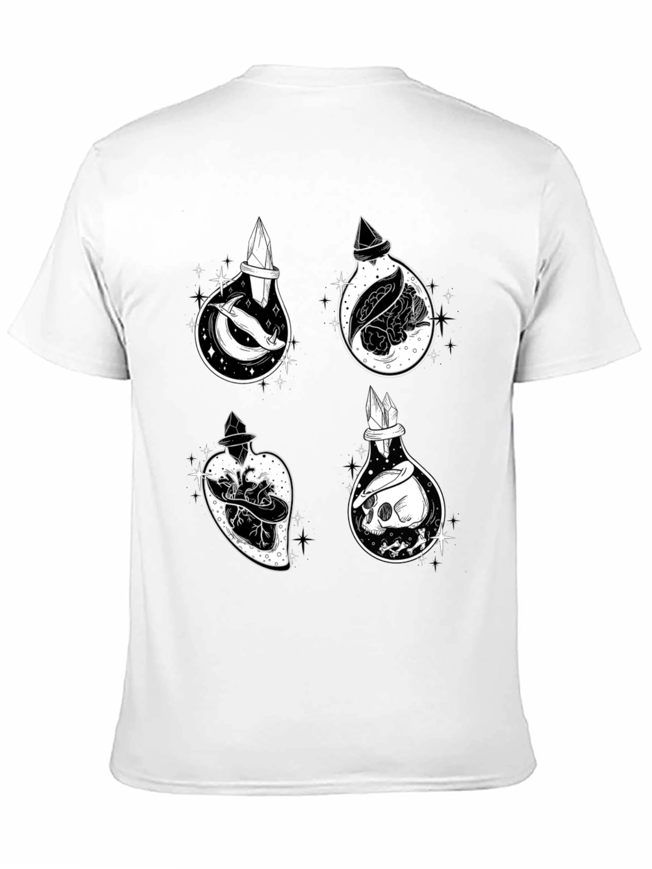 Potion Bottle Graphic T-Shirt - Unique Witchy Design