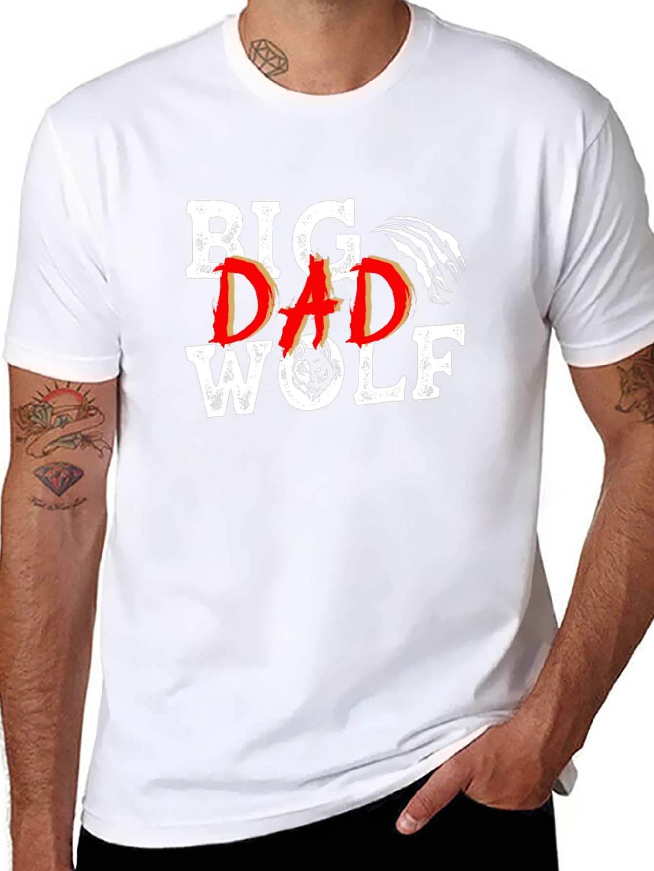 Big Dad Wolf Black Graphic Tee
