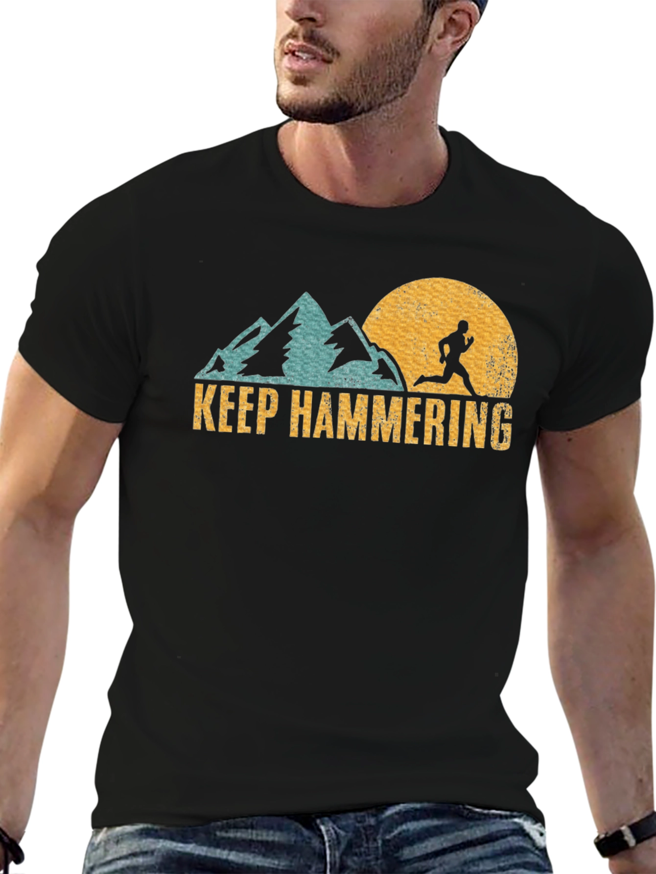 Keep Hammering Graphic Tee - Run the Mountains