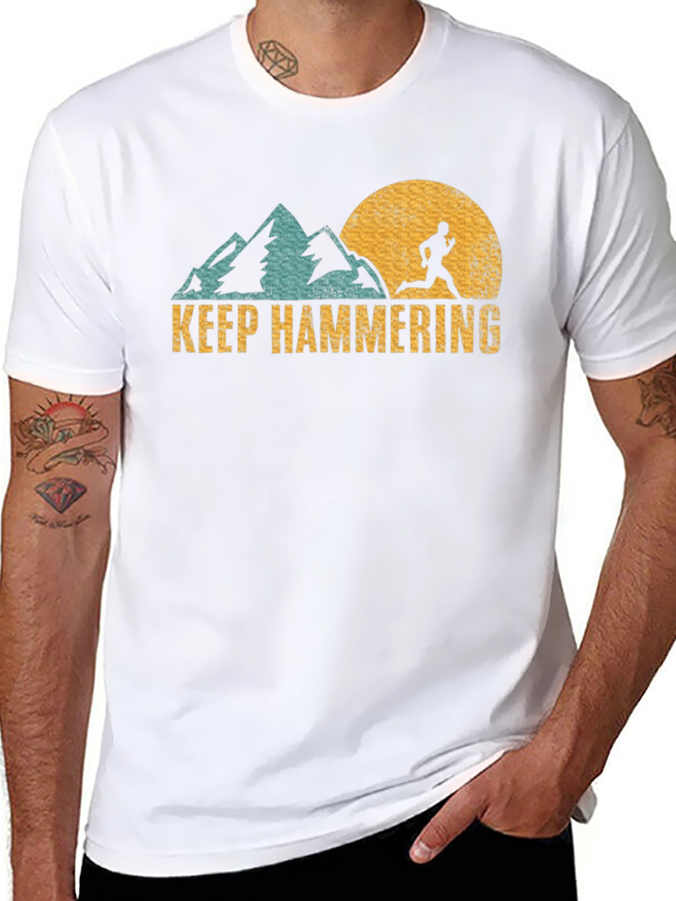 Keep Hammering Graphic Tee - Run the Mountains