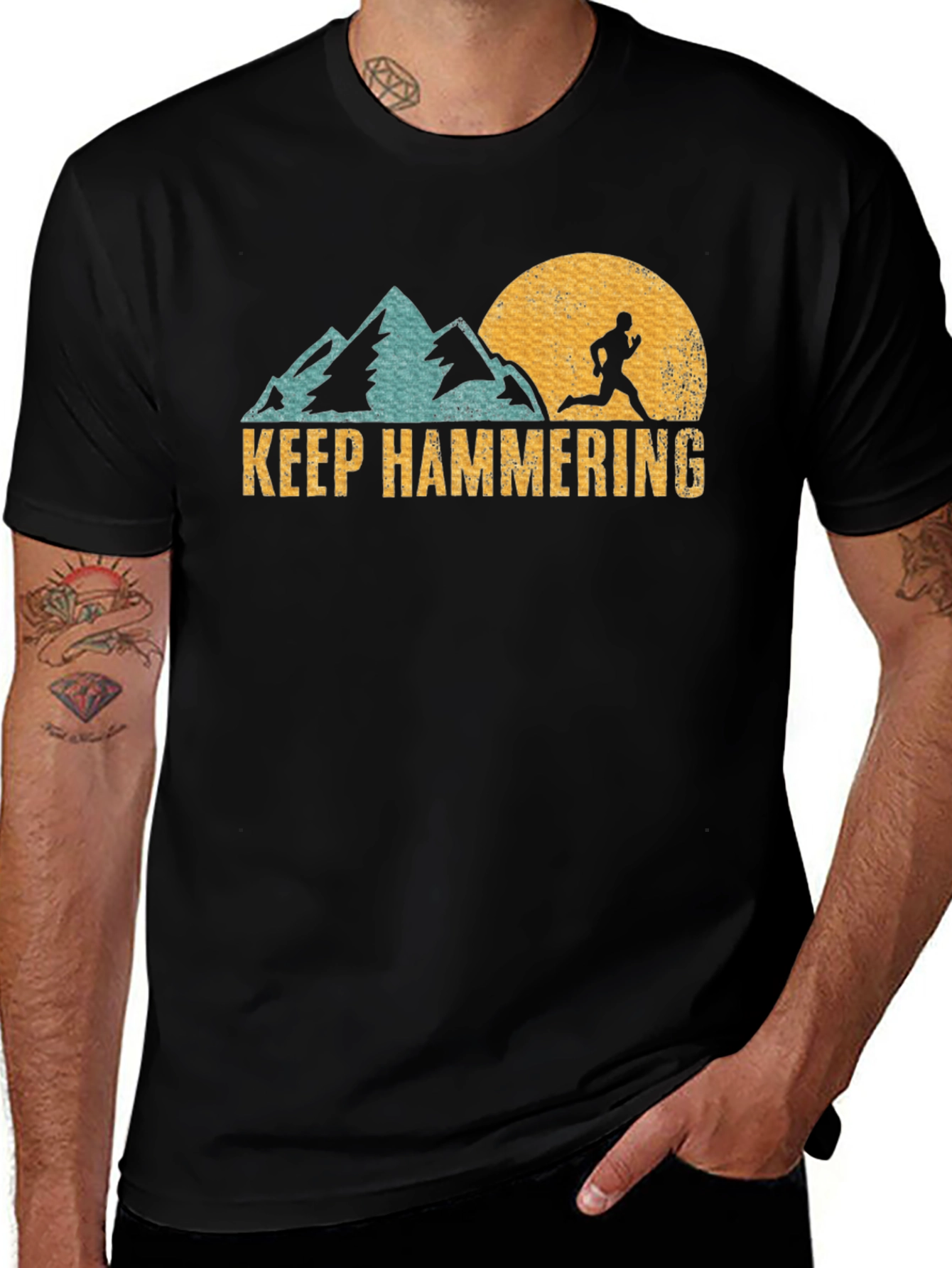 Keep Hammering Graphic Tee - Run the Mountains