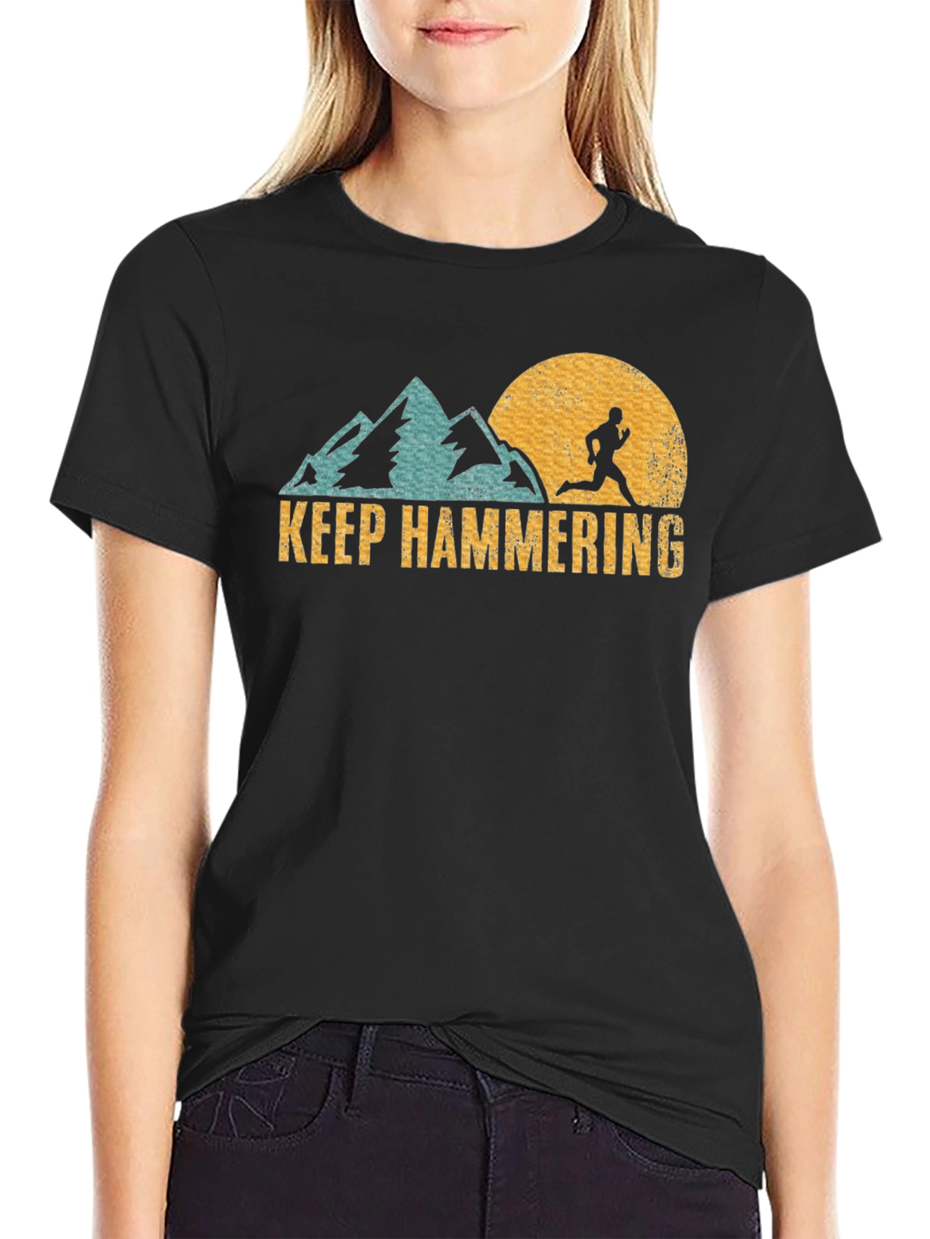 Keep Hammering Graphic Tee - Run the Mountains
