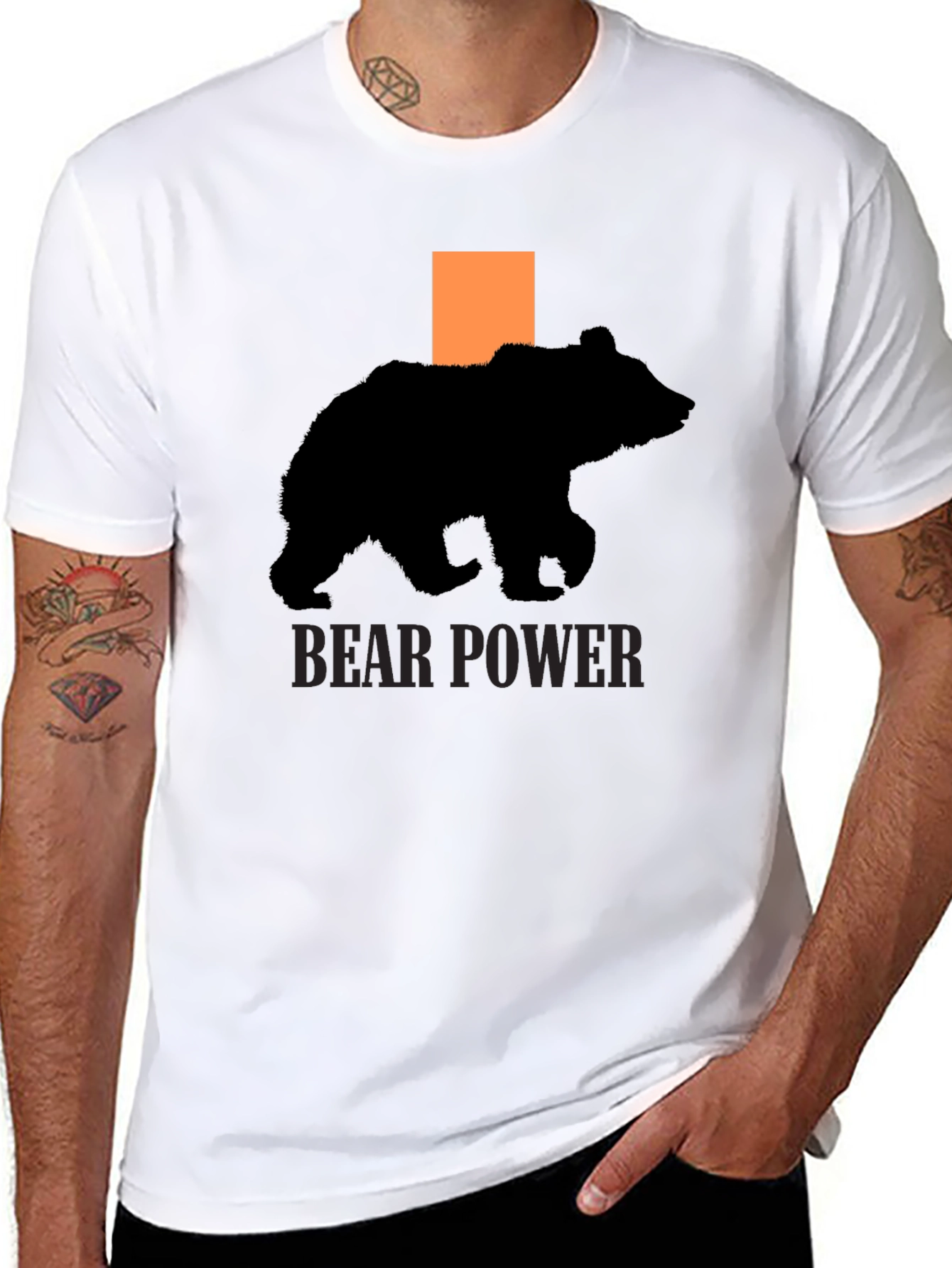 Bear Power T-Shirt - Black Graphic Tee