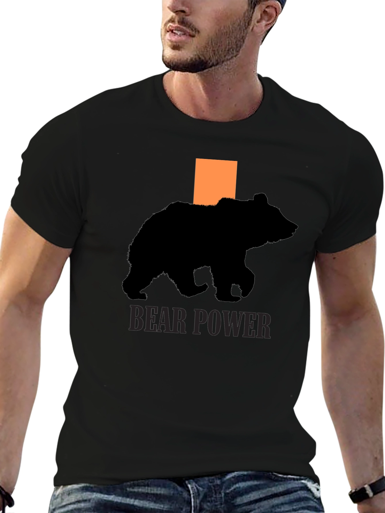 Bear Power T-Shirt - Black Graphic Tee