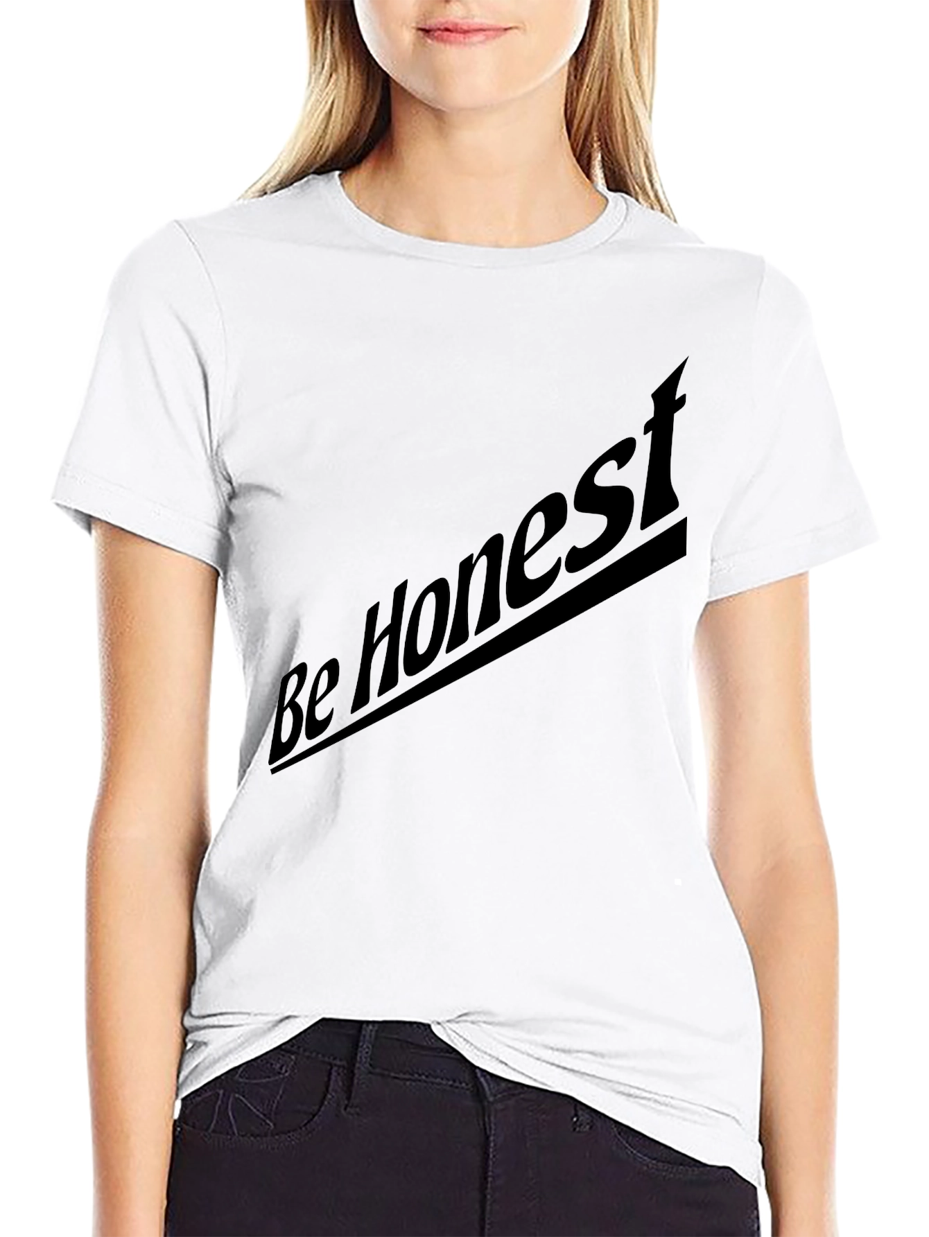 Be Honest Black T-Shirt - Stylish & Comfortable