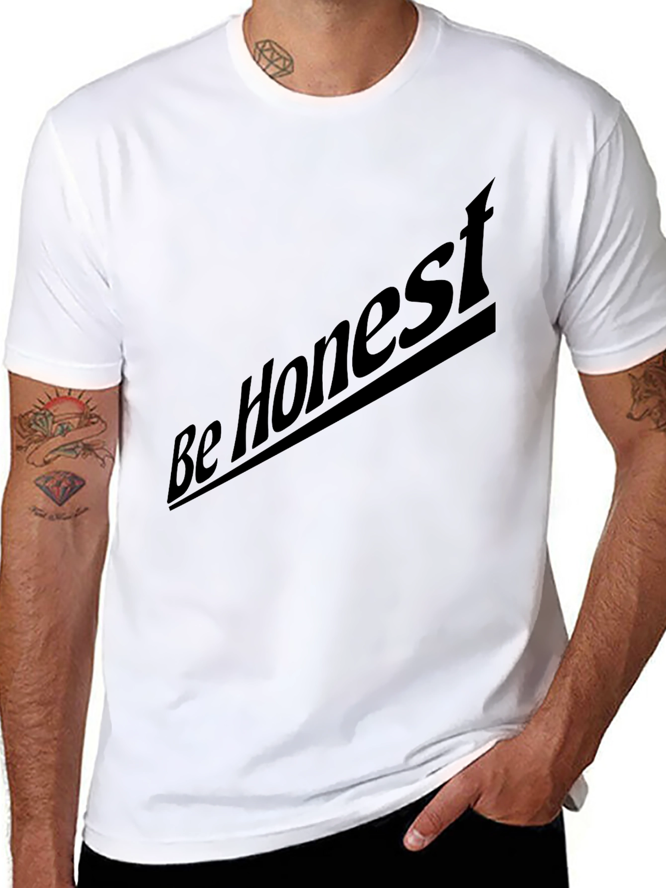 Be Honest Black T-Shirt - Stylish & Comfortable
