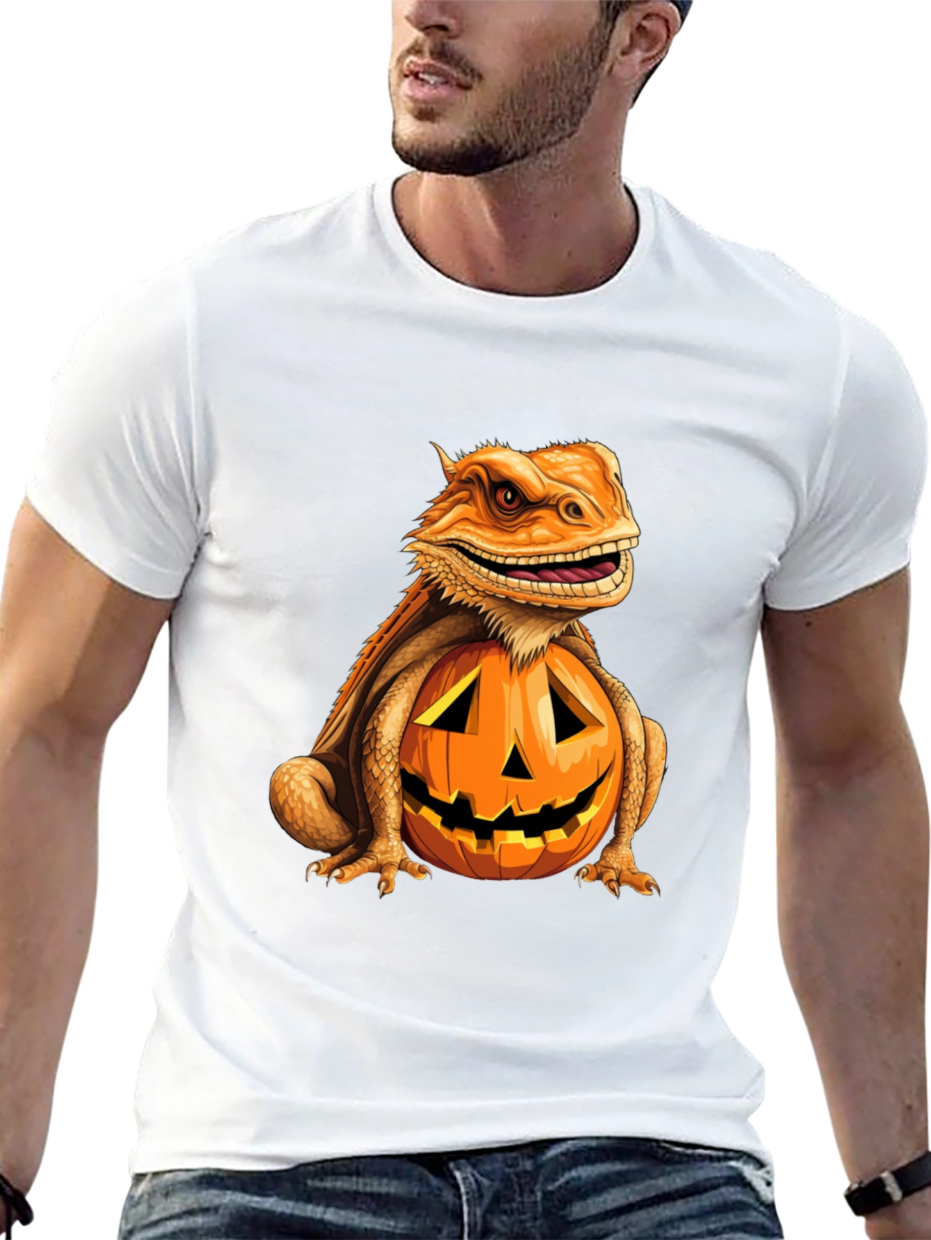 Bearded Dragon Pumpkin Halloween T-Shirt
