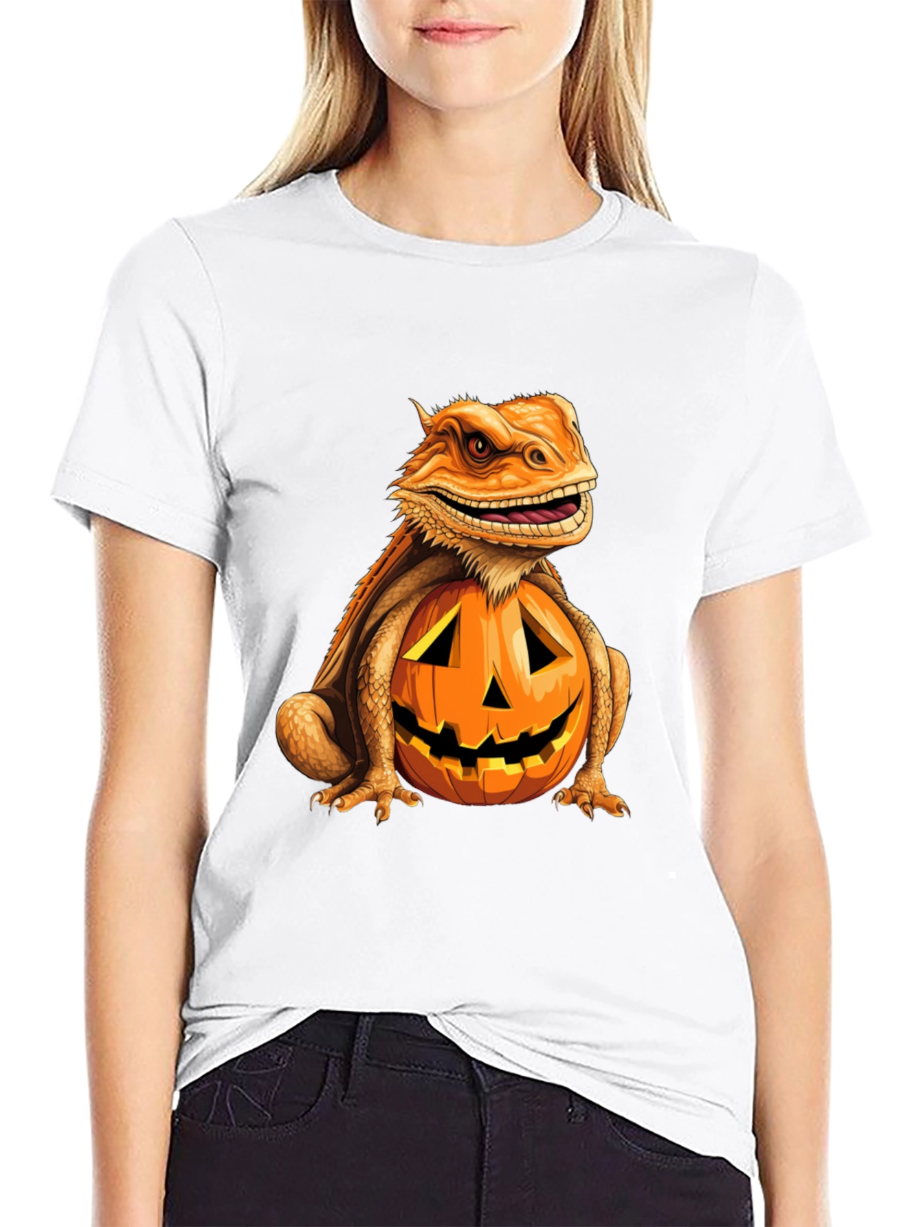 Bearded Dragon Pumpkin Halloween T-Shirt