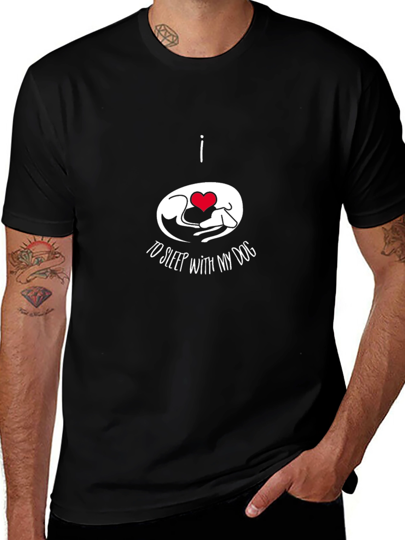 I Love to Sleep With My Dog Graphic T-Shirt