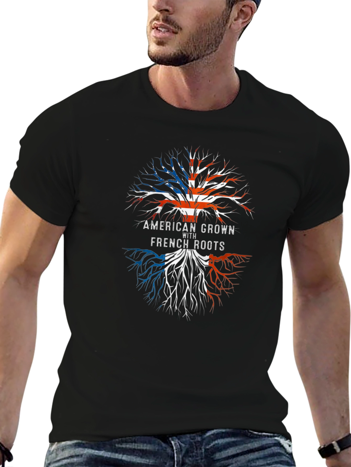 American Grown with French Roots Graphic Tee