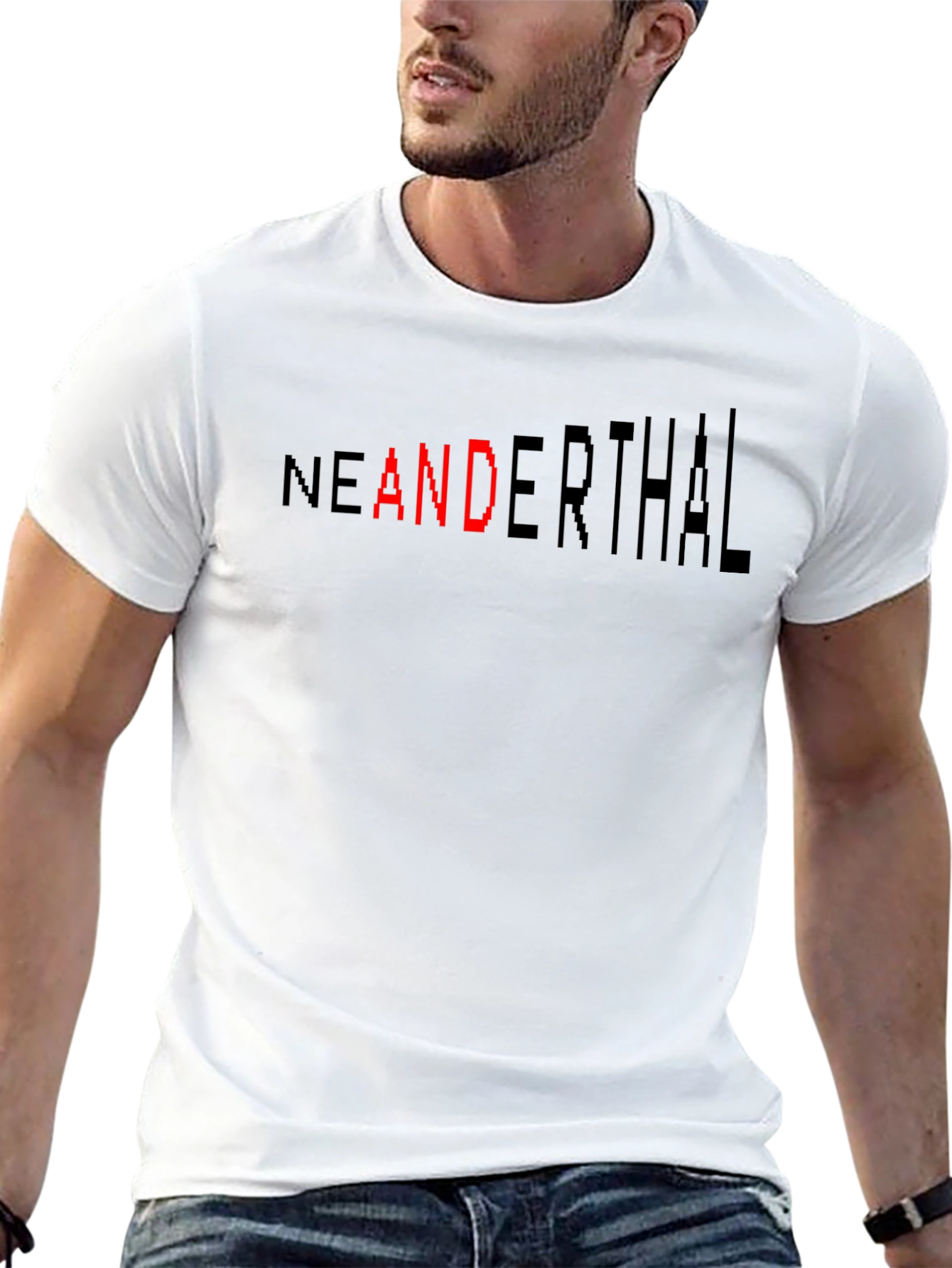 Neanderthal Graphic T-Shirt - Modern Twist on Prehistoric