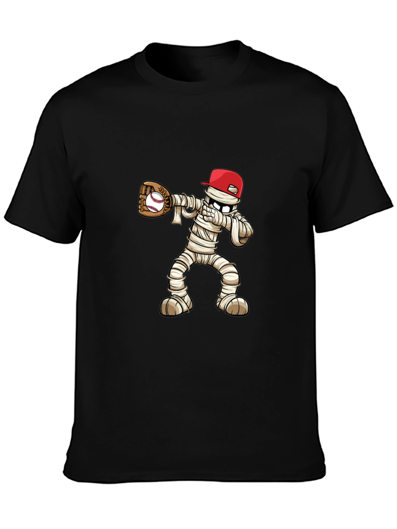 Mummy Baseball T-Shirt: Spooky Season Fun!