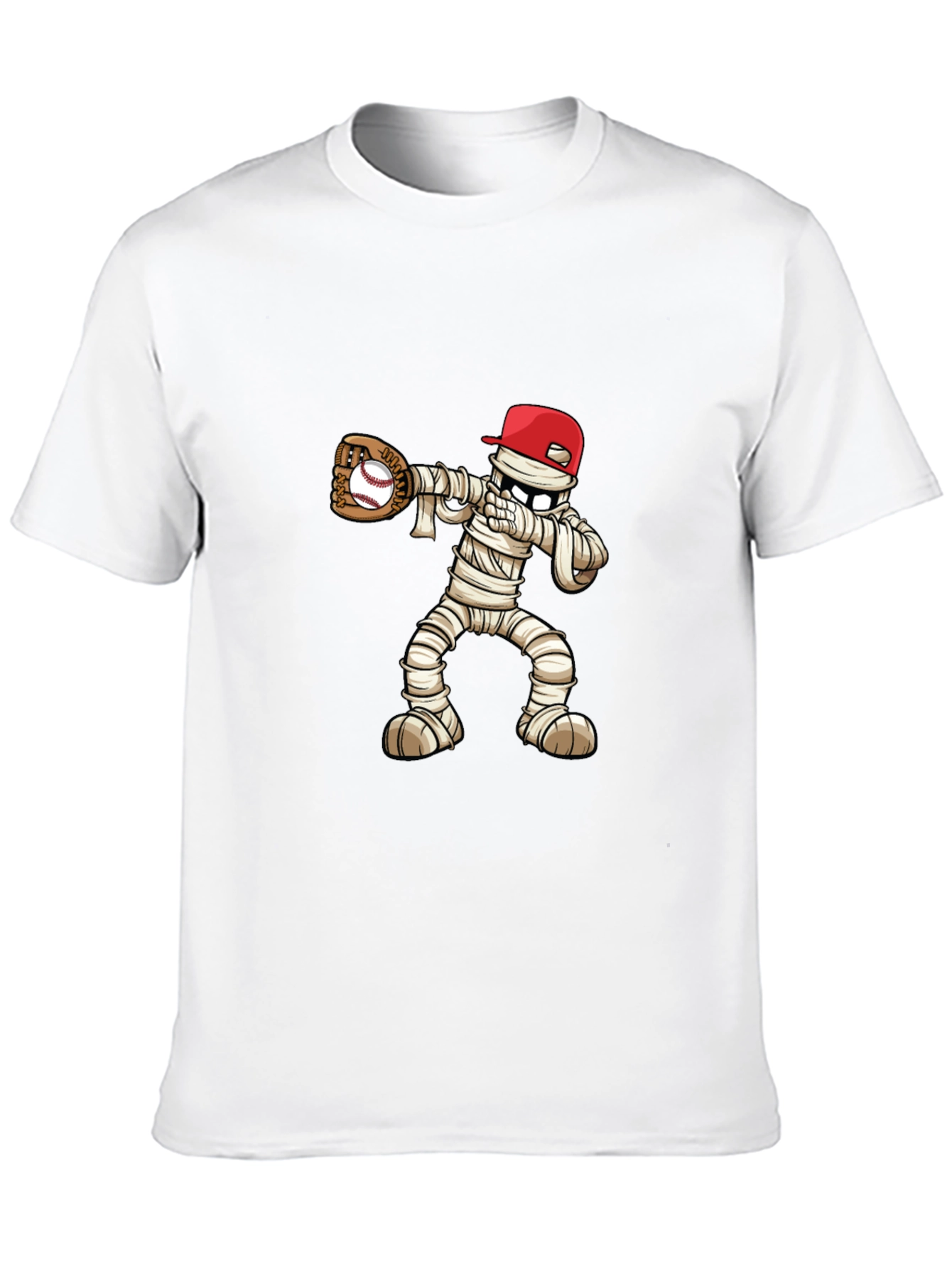 Mummy Baseball T-Shirt: Spooky Season Fun!