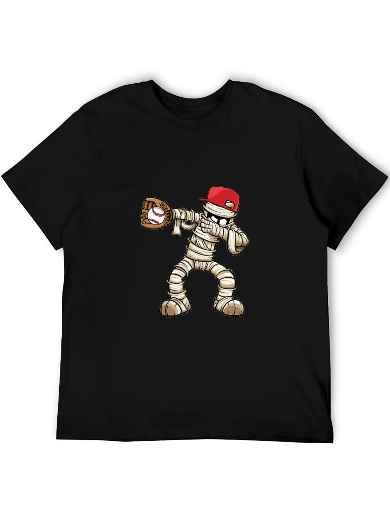 Mummy Baseball T-Shirt: Spooky Season Fun!