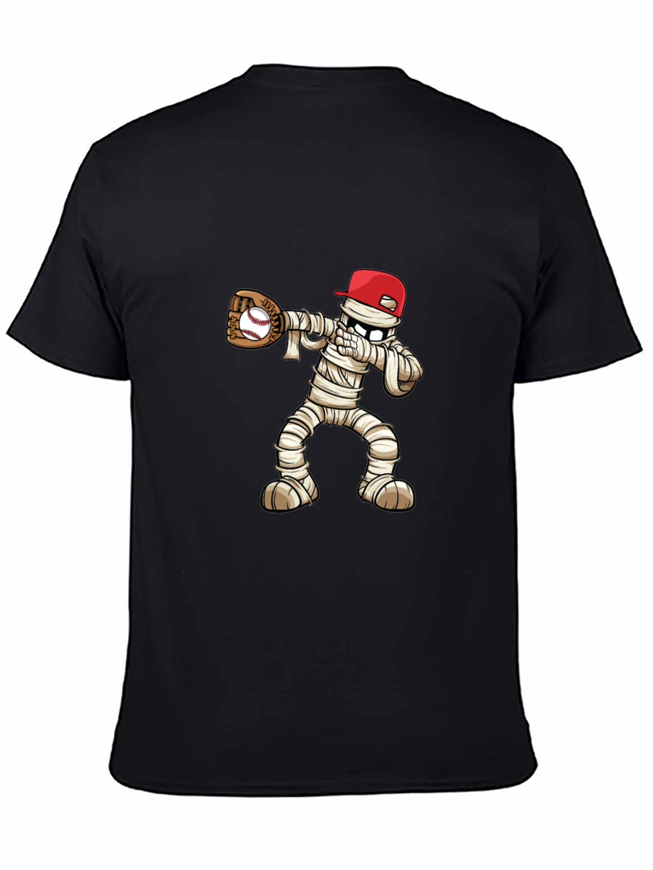 Mummy Baseball T-Shirt: Spooky Season Fun!