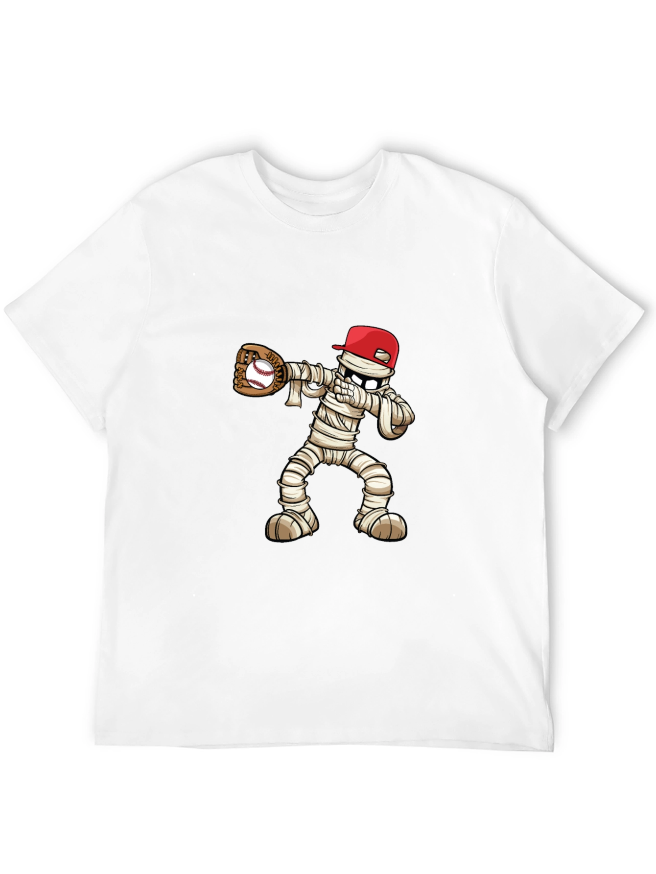 Mummy Baseball T-Shirt: Spooky Season Fun!