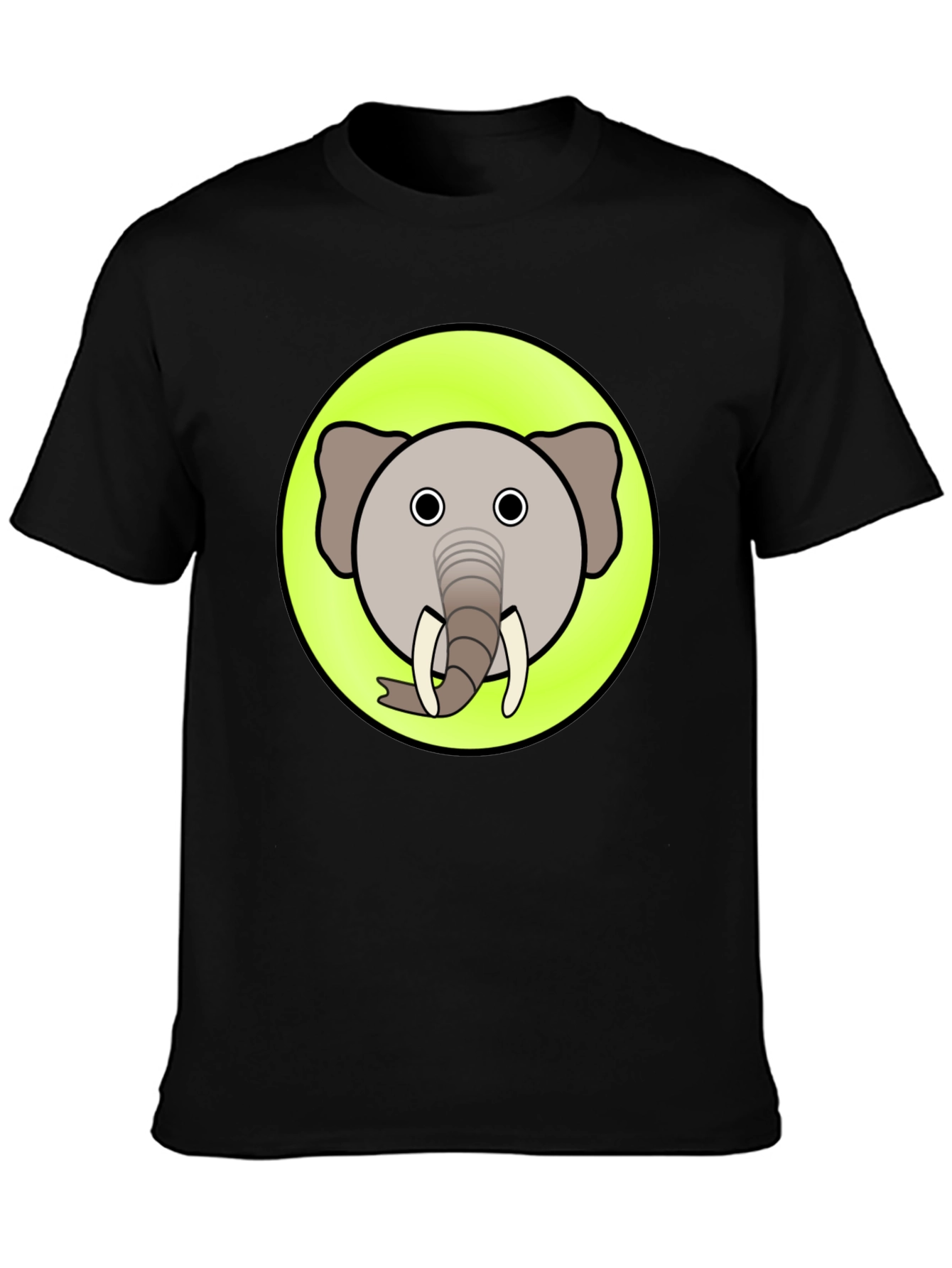 Cartoon Elephant Graphic T-Shirt