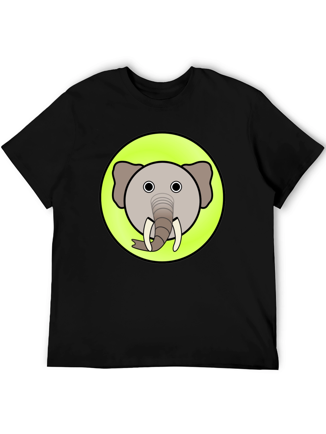 Cartoon Elephant Graphic T-Shirt