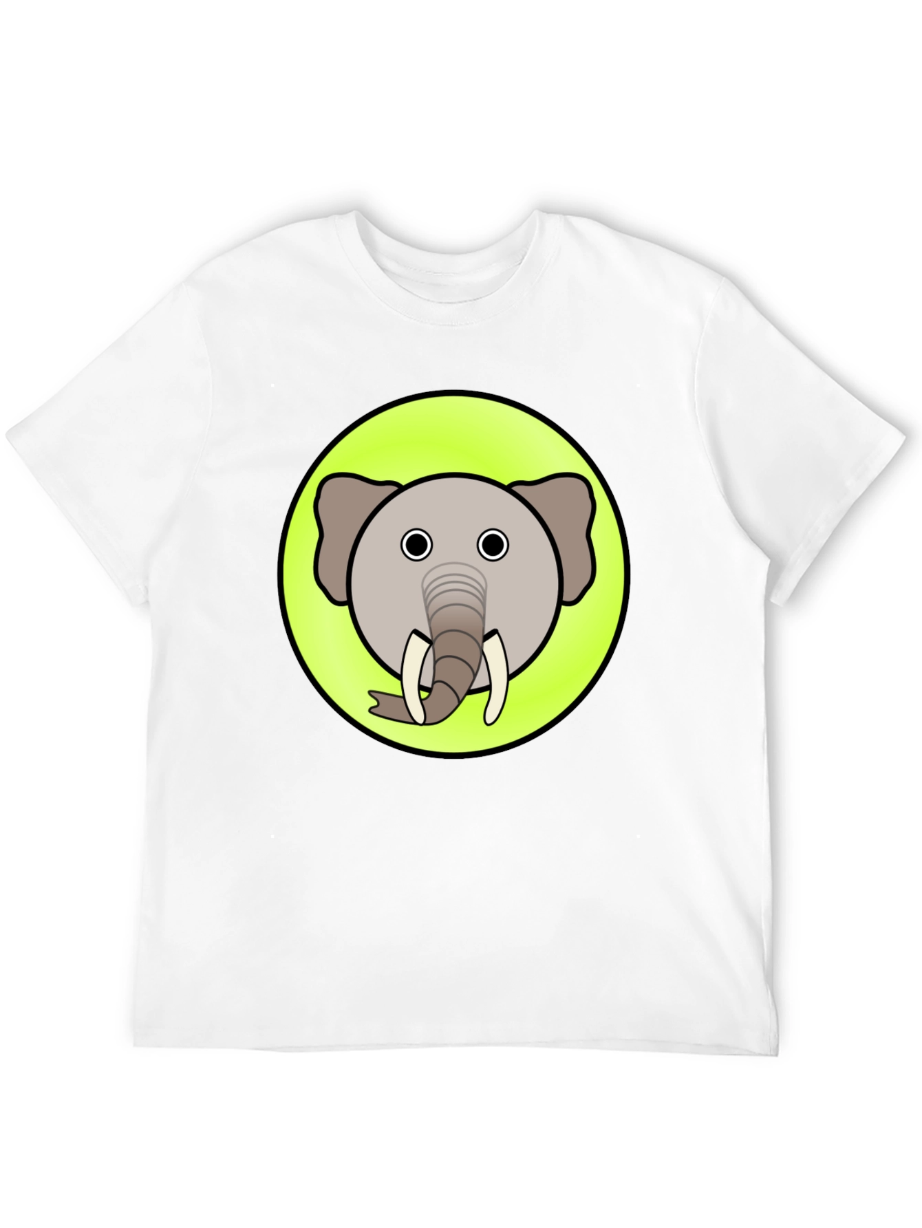 Cartoon Elephant Graphic T-Shirt
